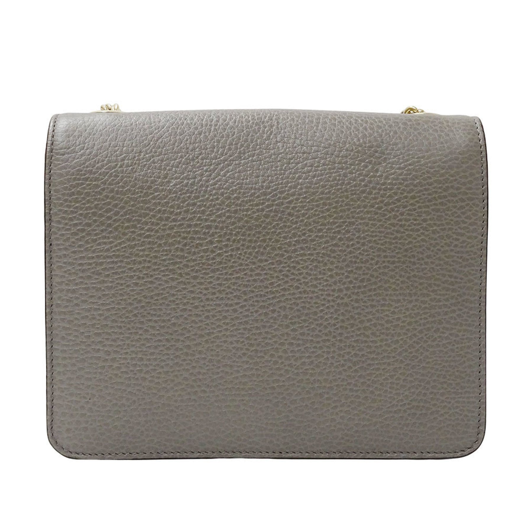 Gucci bag ladies brand shoulder Interlocking G leather grey chain