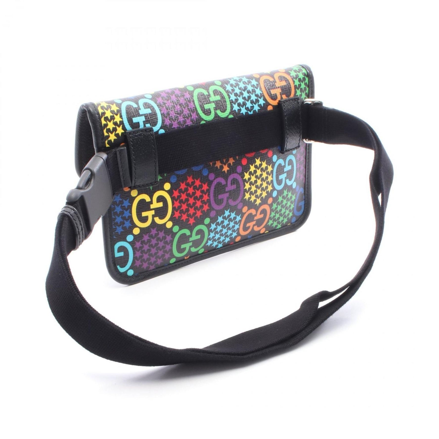 Gucci GG Psychedelic Waist Bag, Coated Canvas and Leather, Black/Multicolor