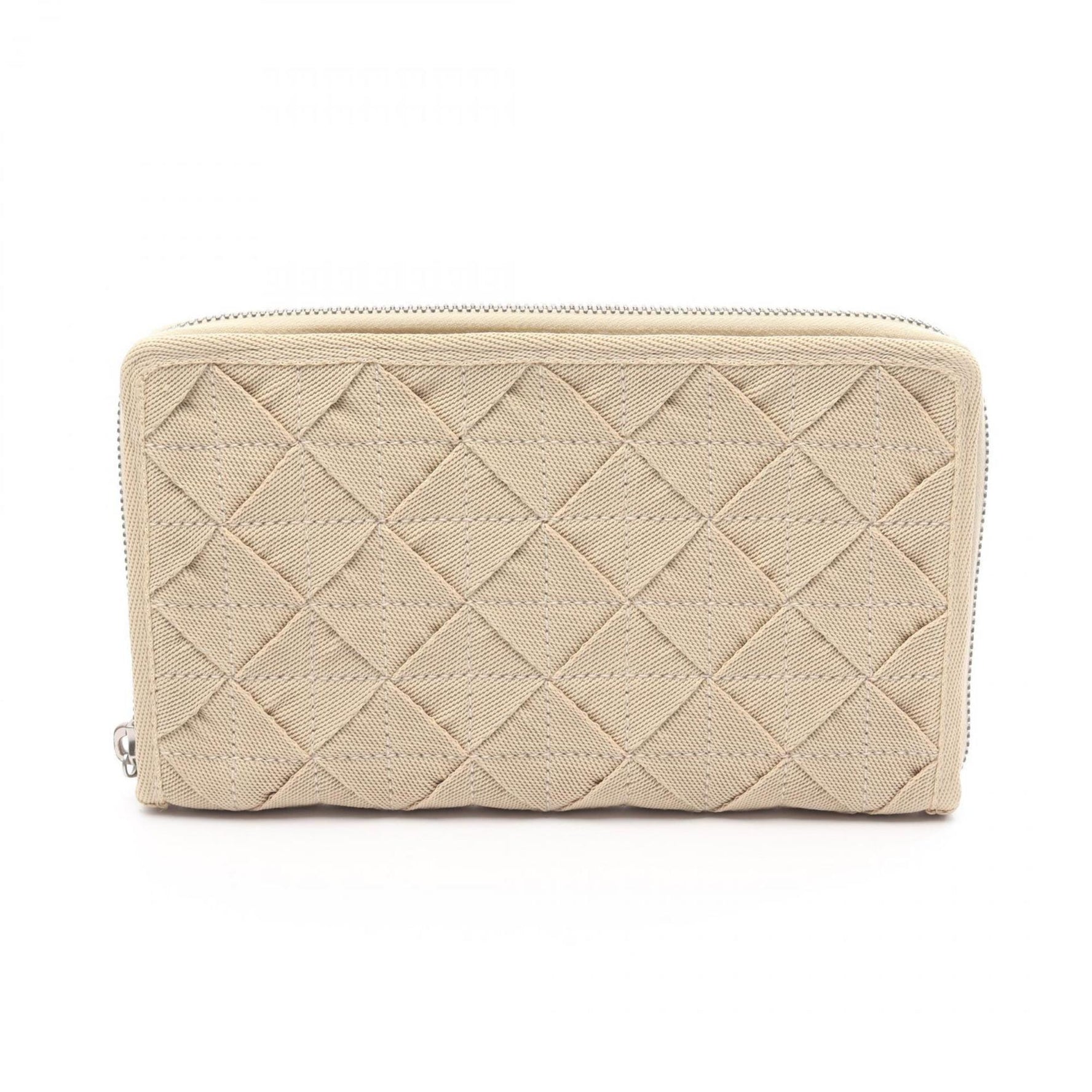 Bottega Veneta Light Webbing Round Long Wallet, Canvas, Men's and