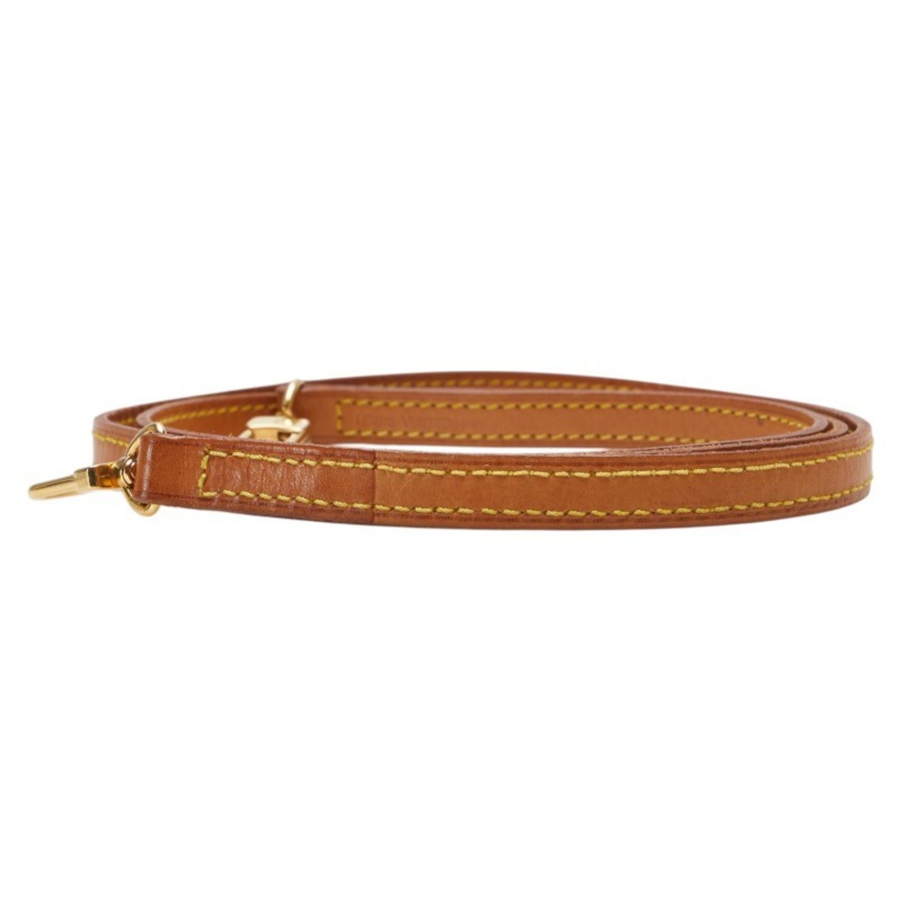 Louis Vuitton Shoulder Strap, Brown and Gold Plated Leather