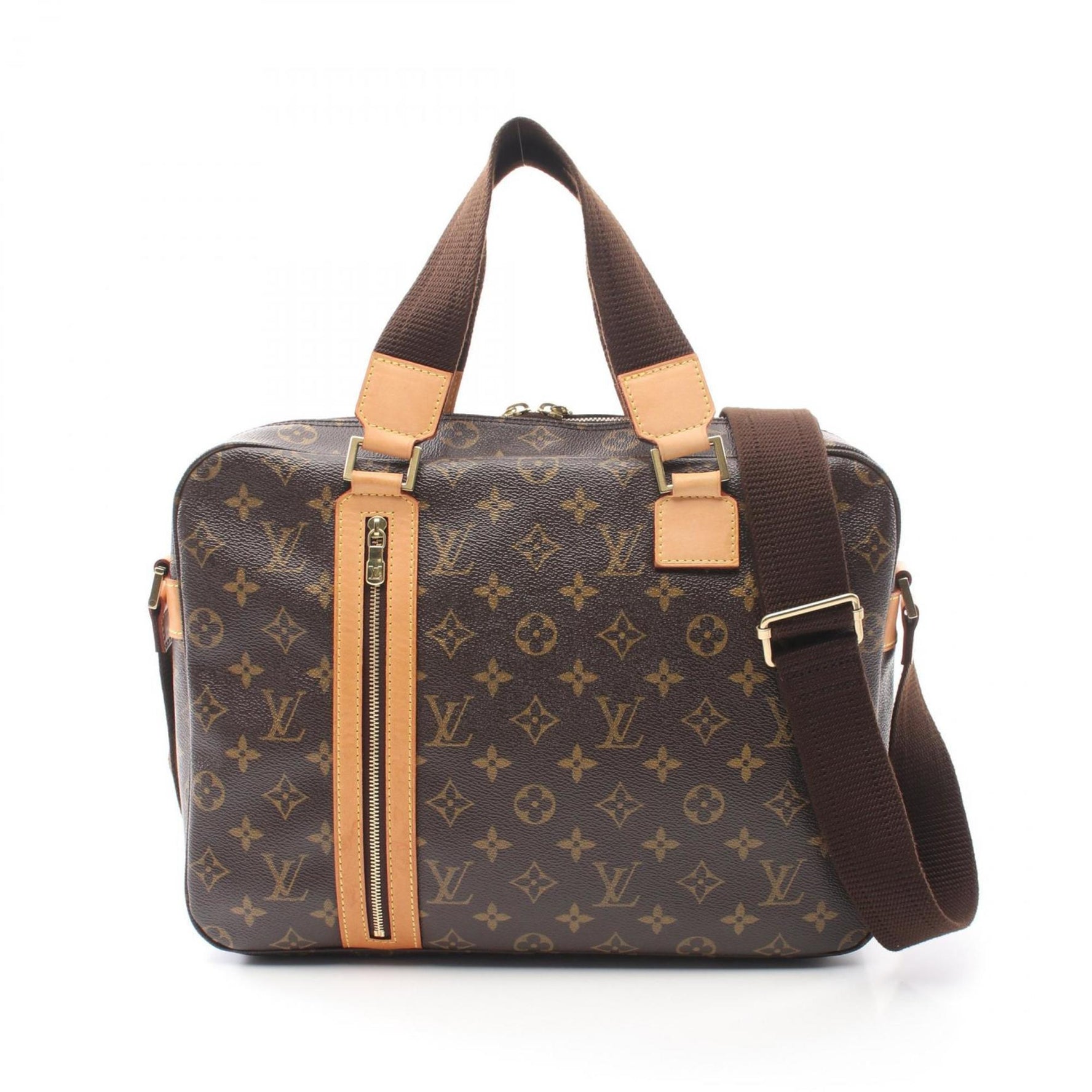 Louis Vuitton Sac Bosphore Handbag Coated Canvas Leather Monogram Men's Brown