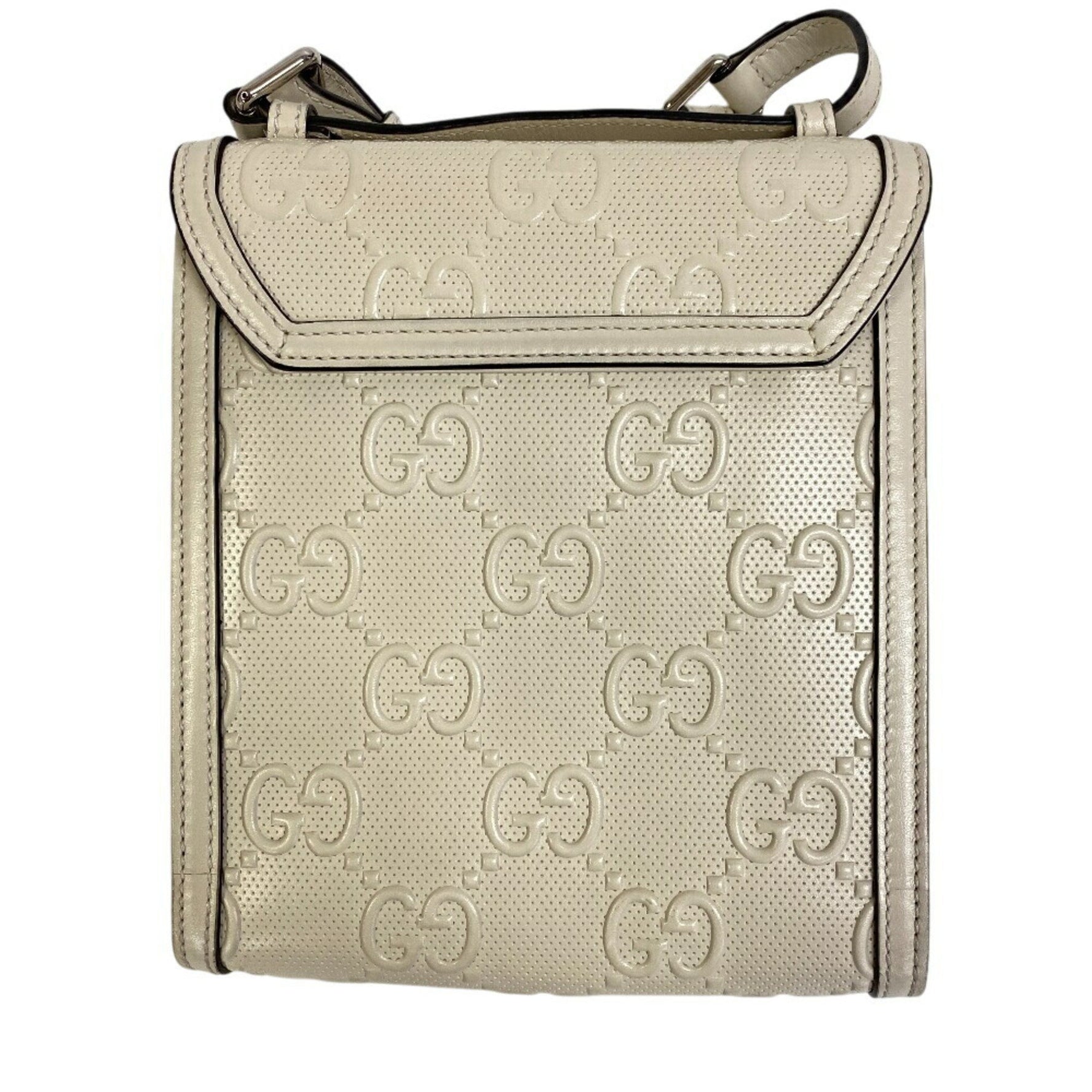 GUCCI GG Embossed Shoulder Bag, Unisex