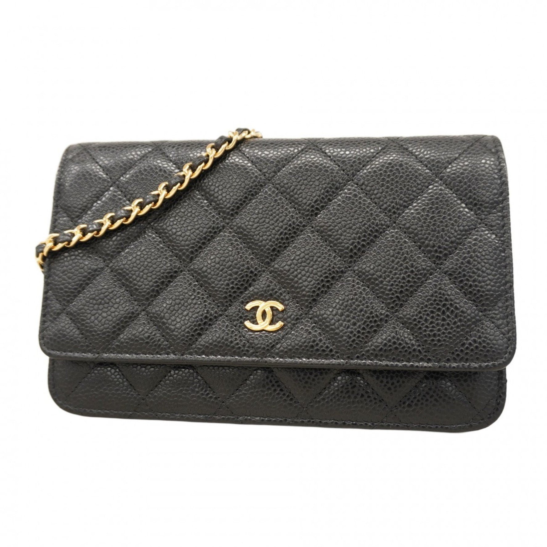 Chanel Matelasse Shoulder Bag with Chain, Caviar Skin