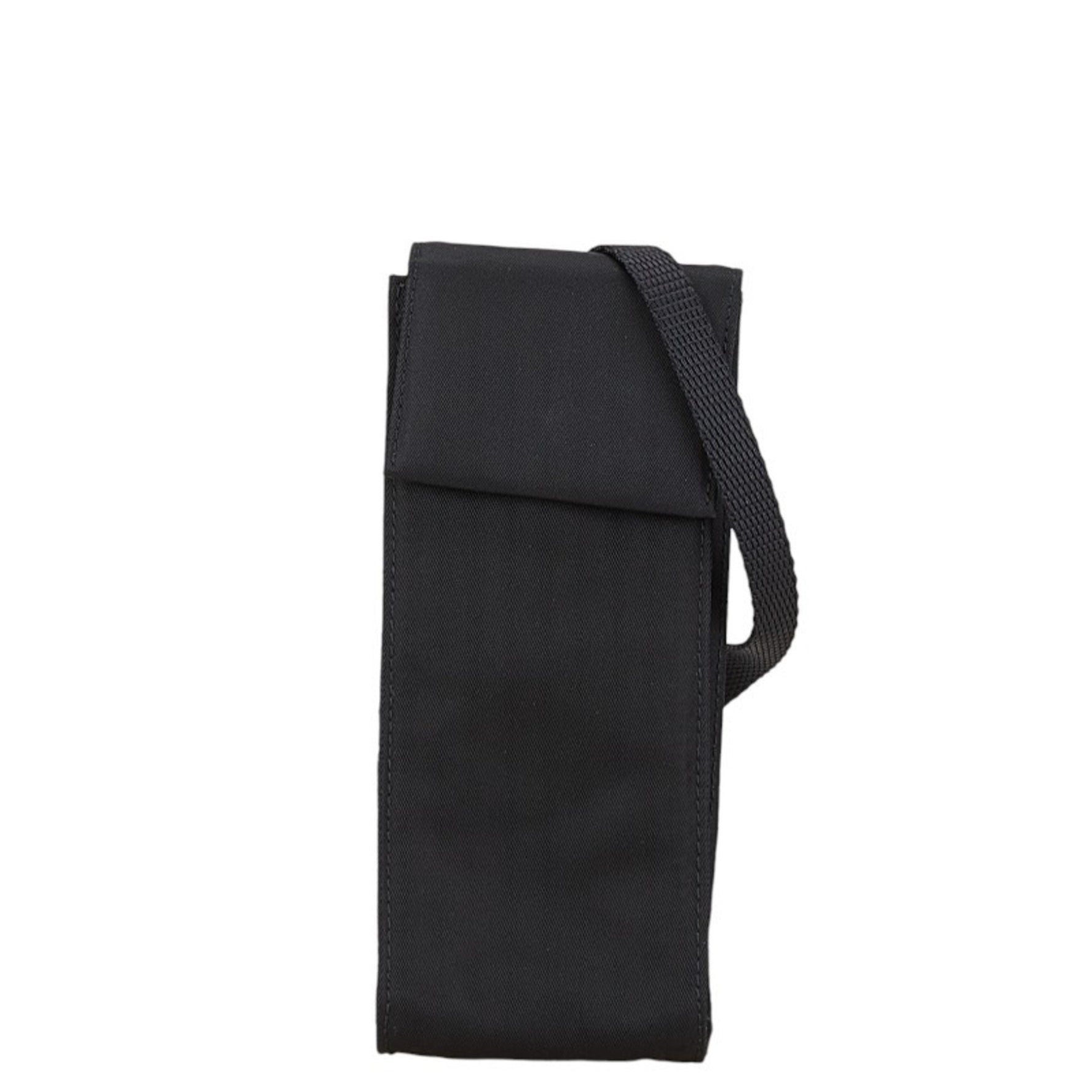 Prada Triangle Plate Shoulder Bag Black Nylon Women's PRADA