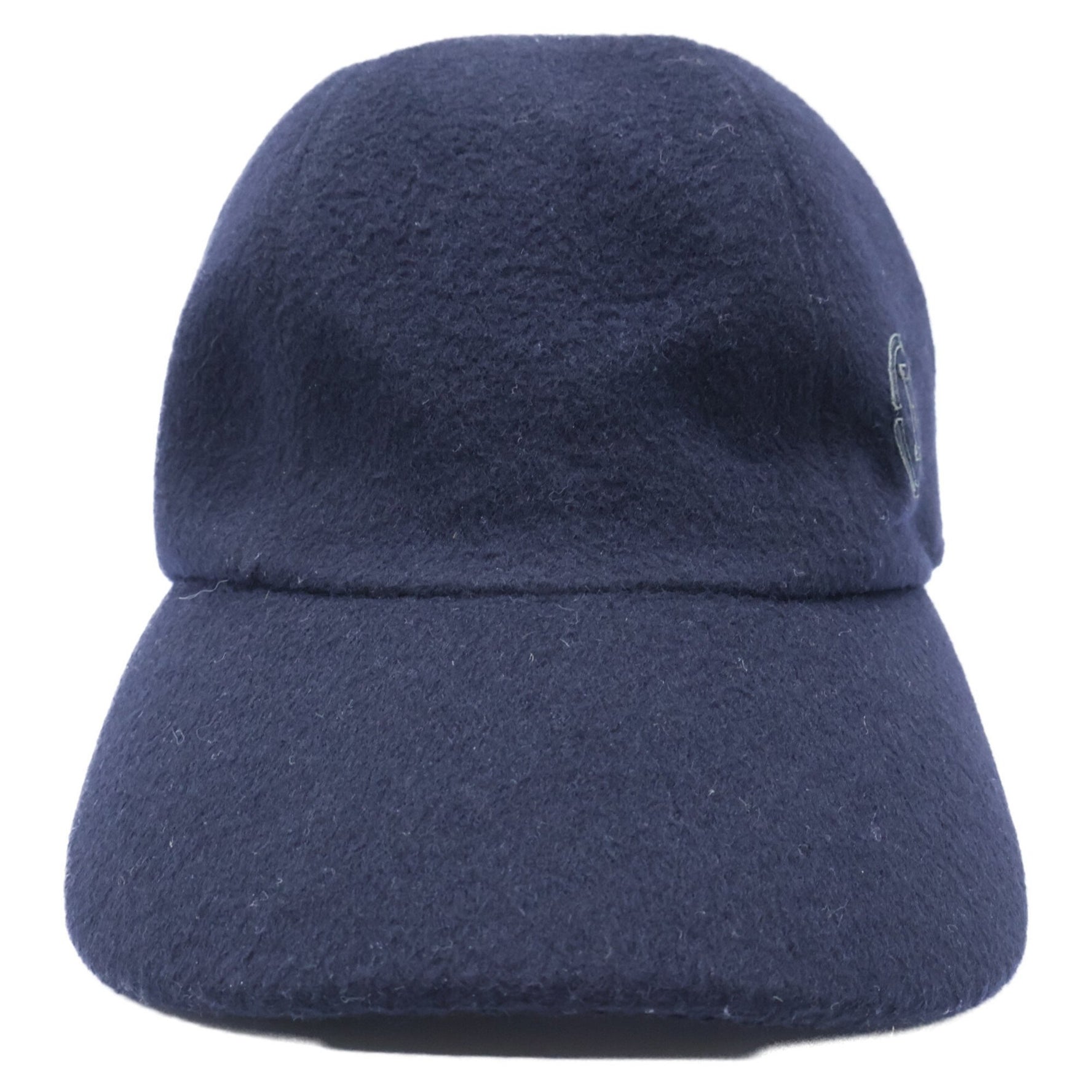 HERMES Miles H Circle Cashmere Newsboy Cap, Size 57, Dark