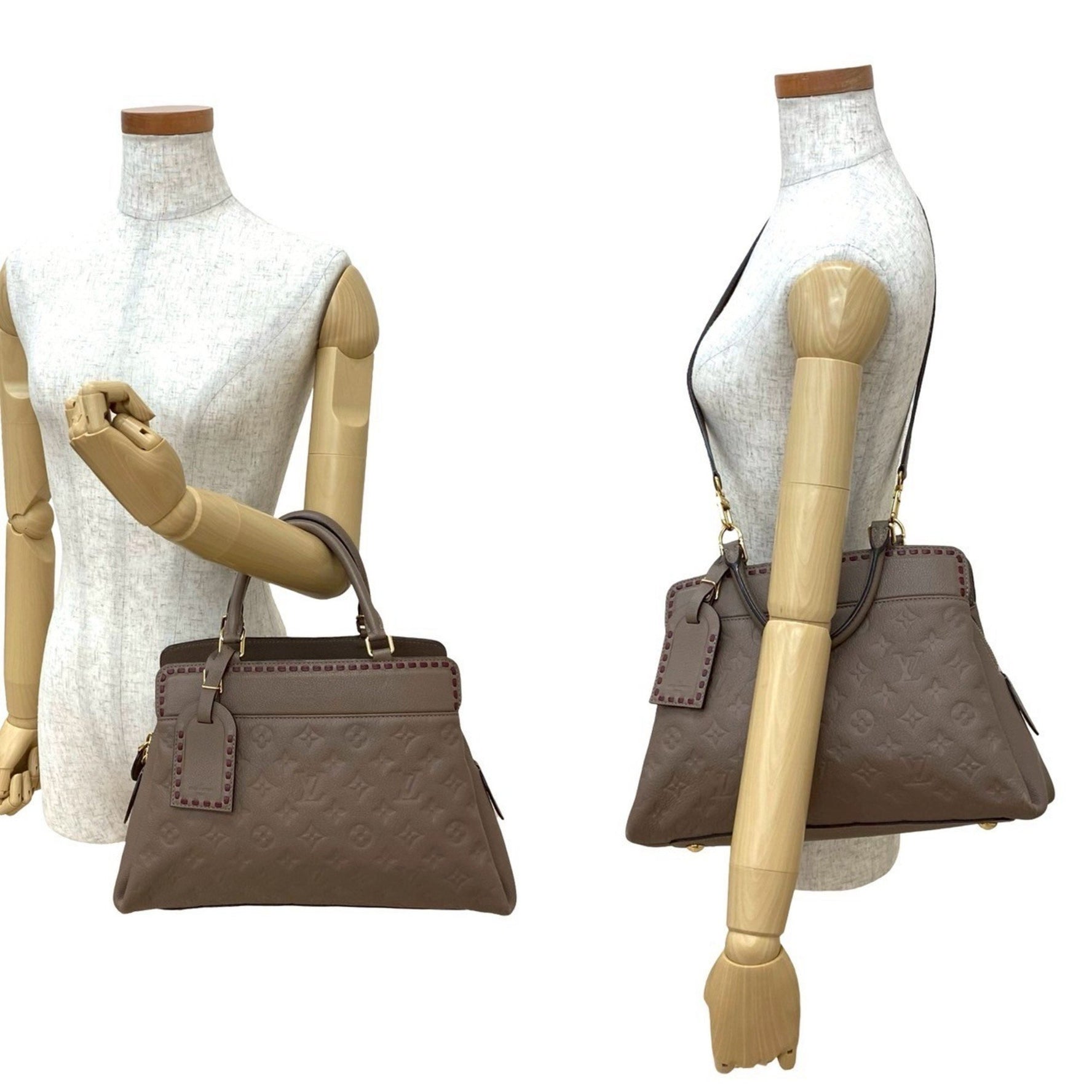 Louis Vuitton Vosges Monogram Empreinte Leather Handbag/Shoulder Bag in Taupe Glace
