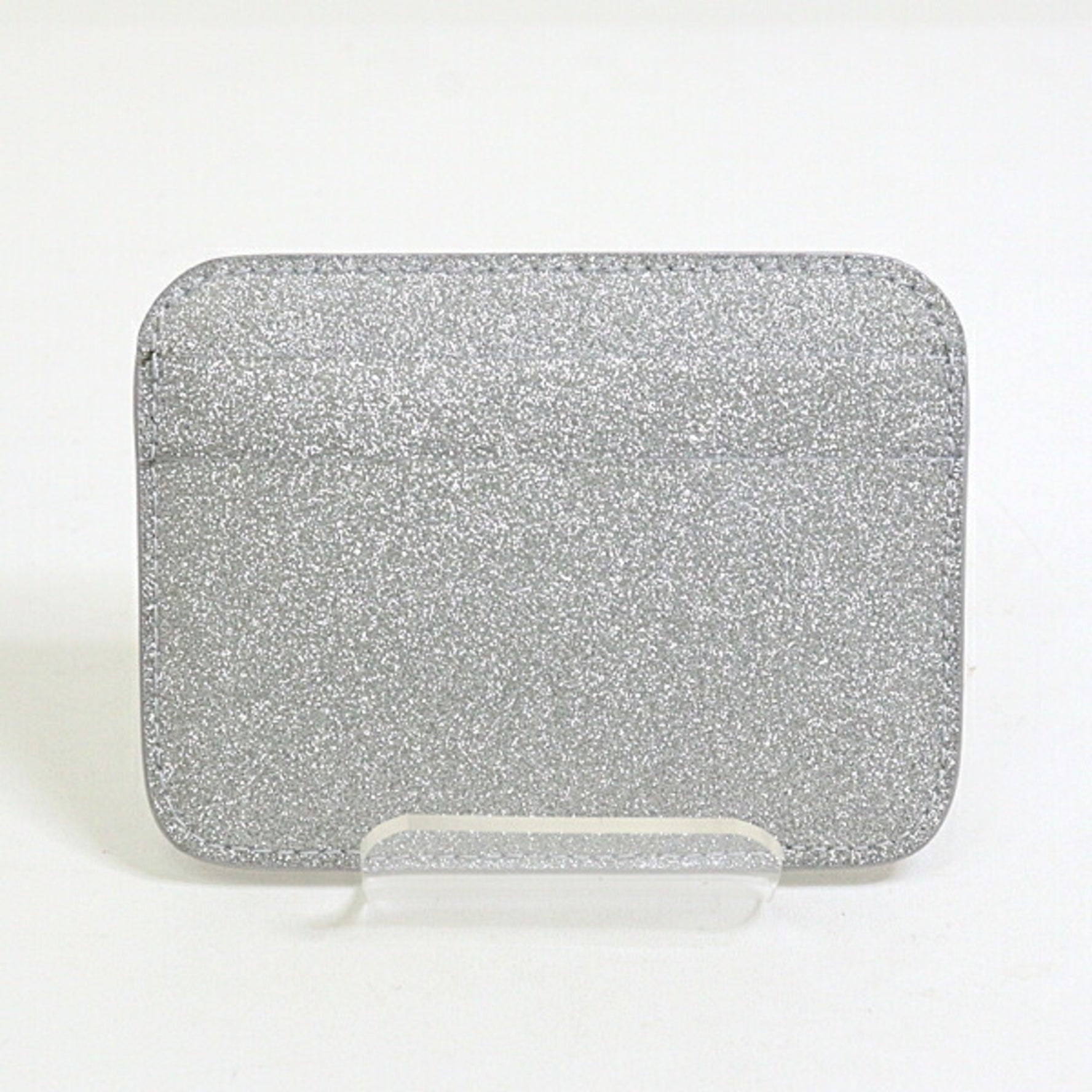 BALENCIAGA Card Case Metallic Silver Holder
