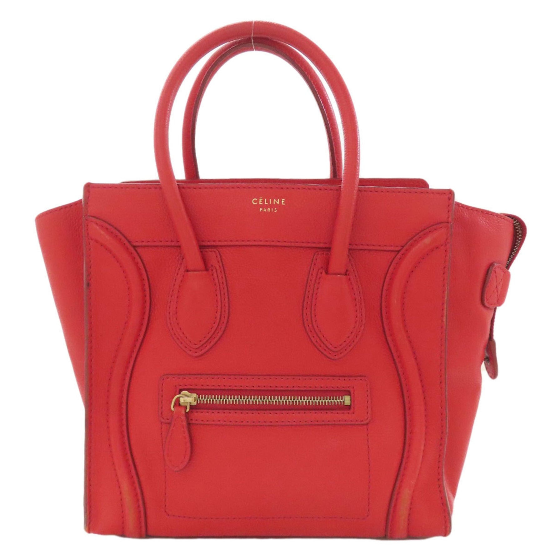 Celine Luggage Micro Handbag Leather