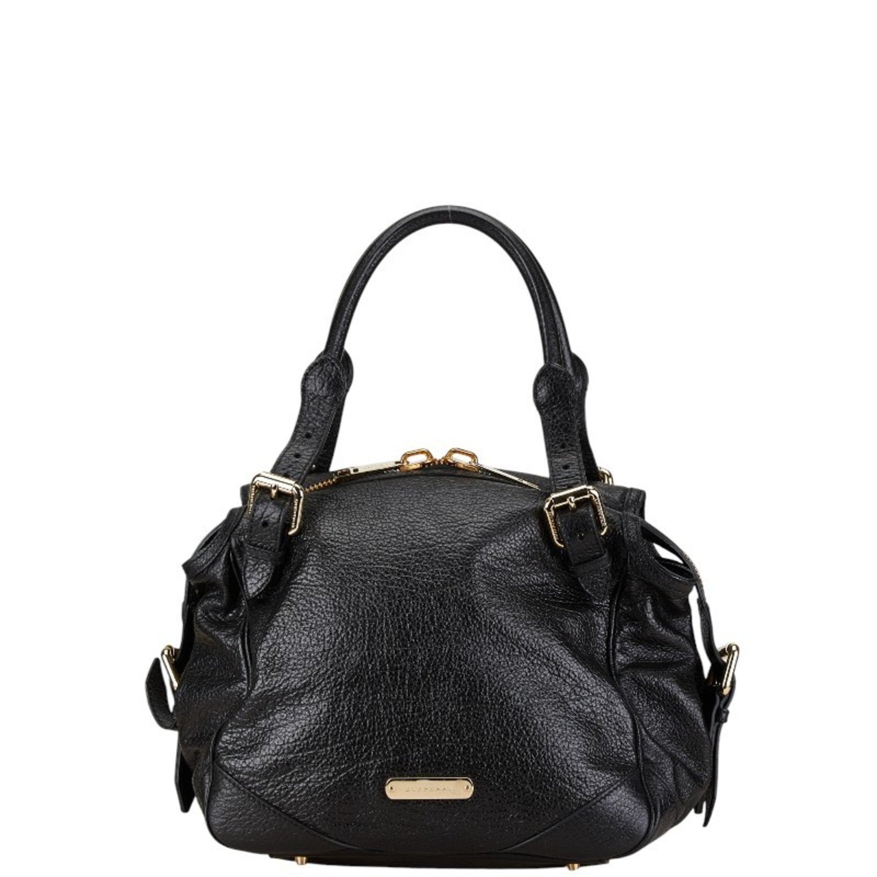 Burberry Plate Tote Bag Shoulder Leather