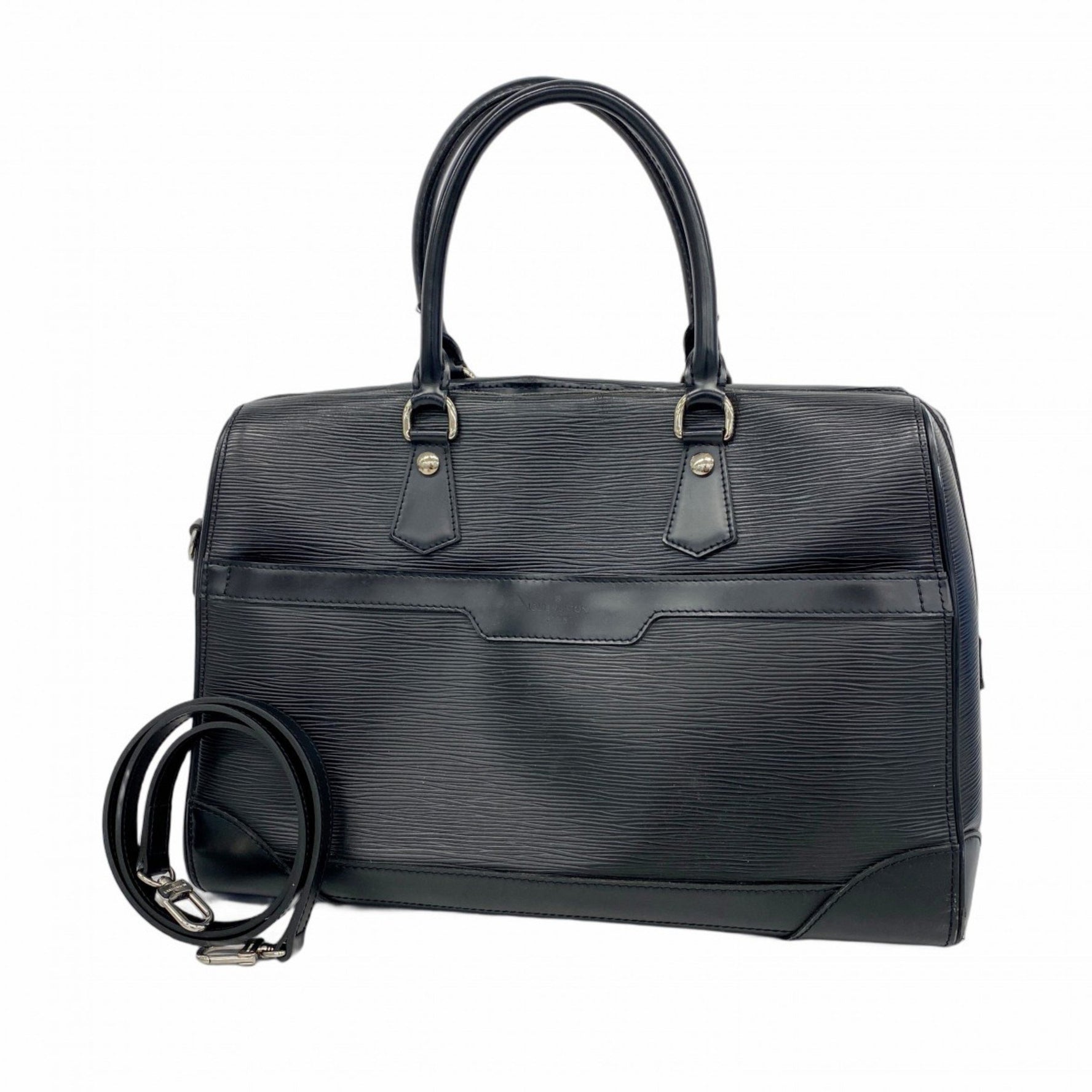 Louis Vuitton Epi Sac de Ville Bourget Handbag M42392 Noir Women's