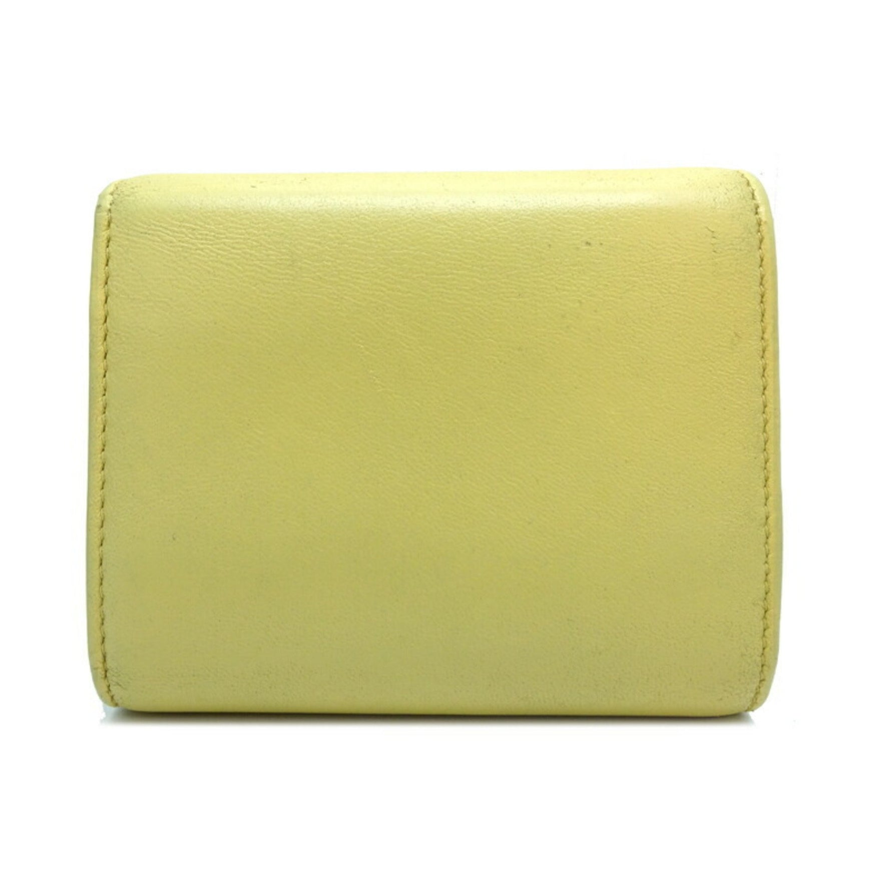 Celine Triomphe Compact Wallet, Tri-fold Leather Light