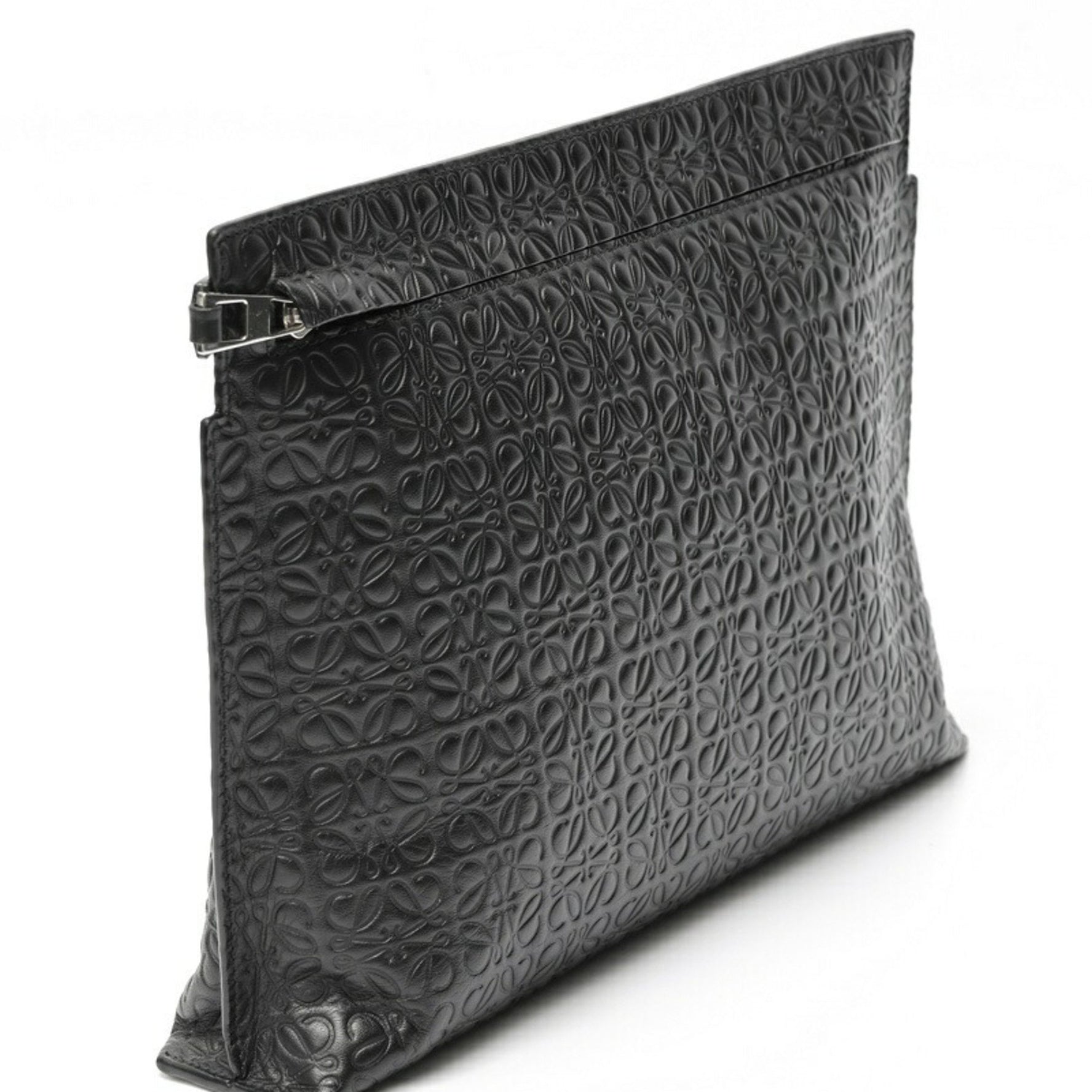 LOEWE Repeat Anagram T Pouch Clutch Bag Leather