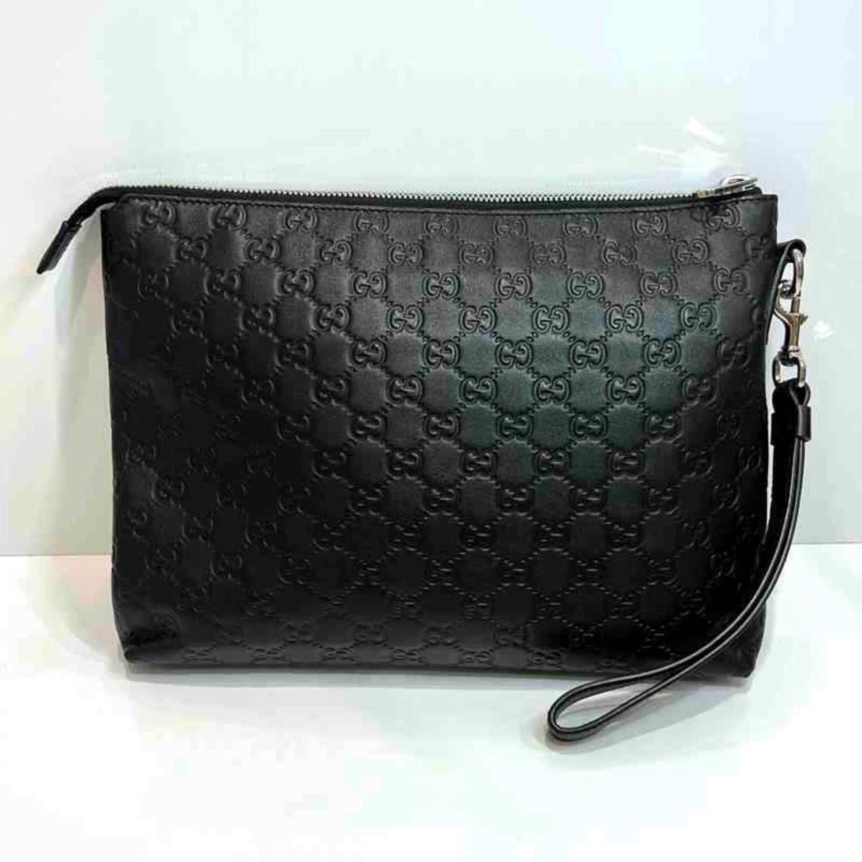 GUCCI Leather Clutch Bag Shima JA-23398