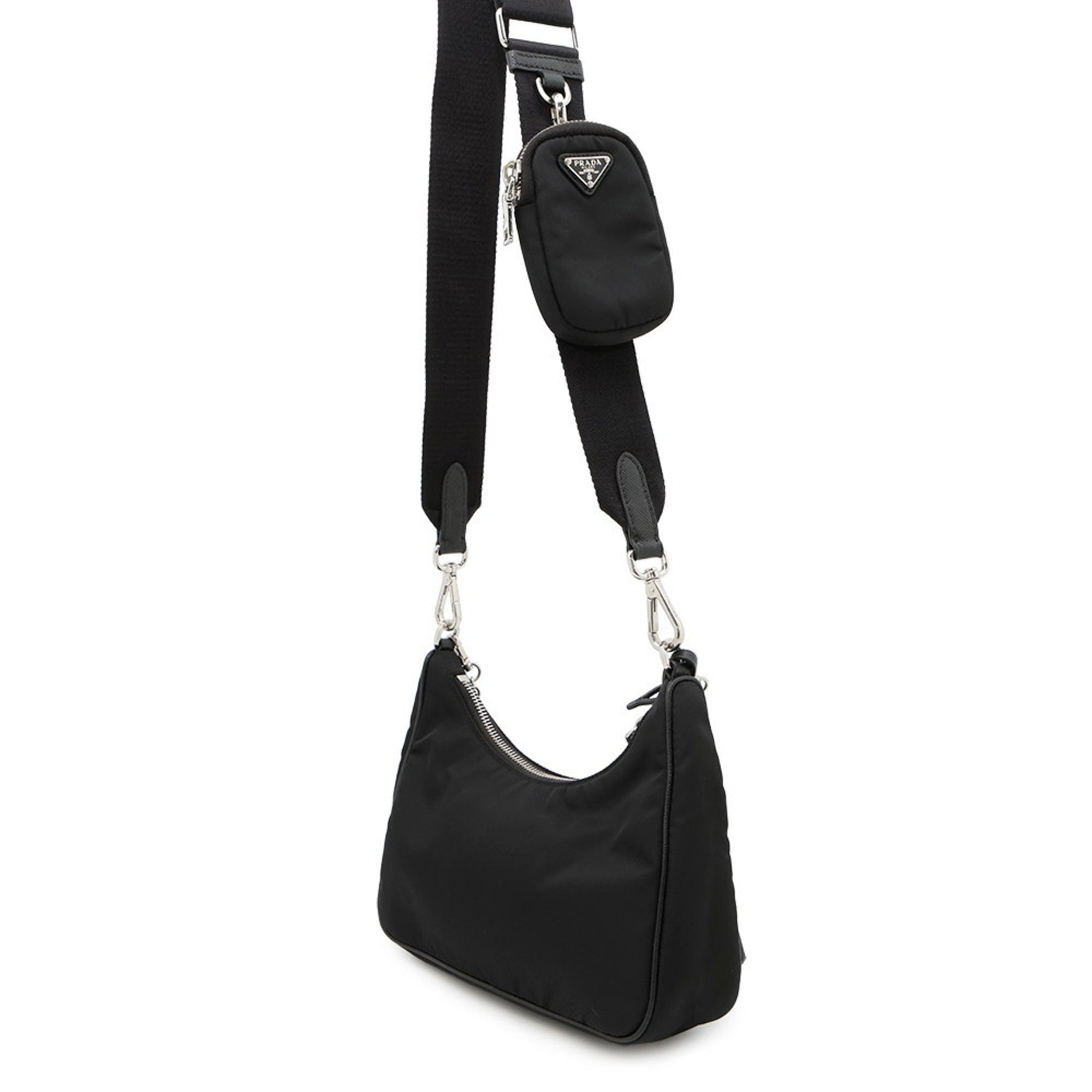 Prada Re-Edition 2005 Re-Nylon Shoulder Bag, 1BH204, Black