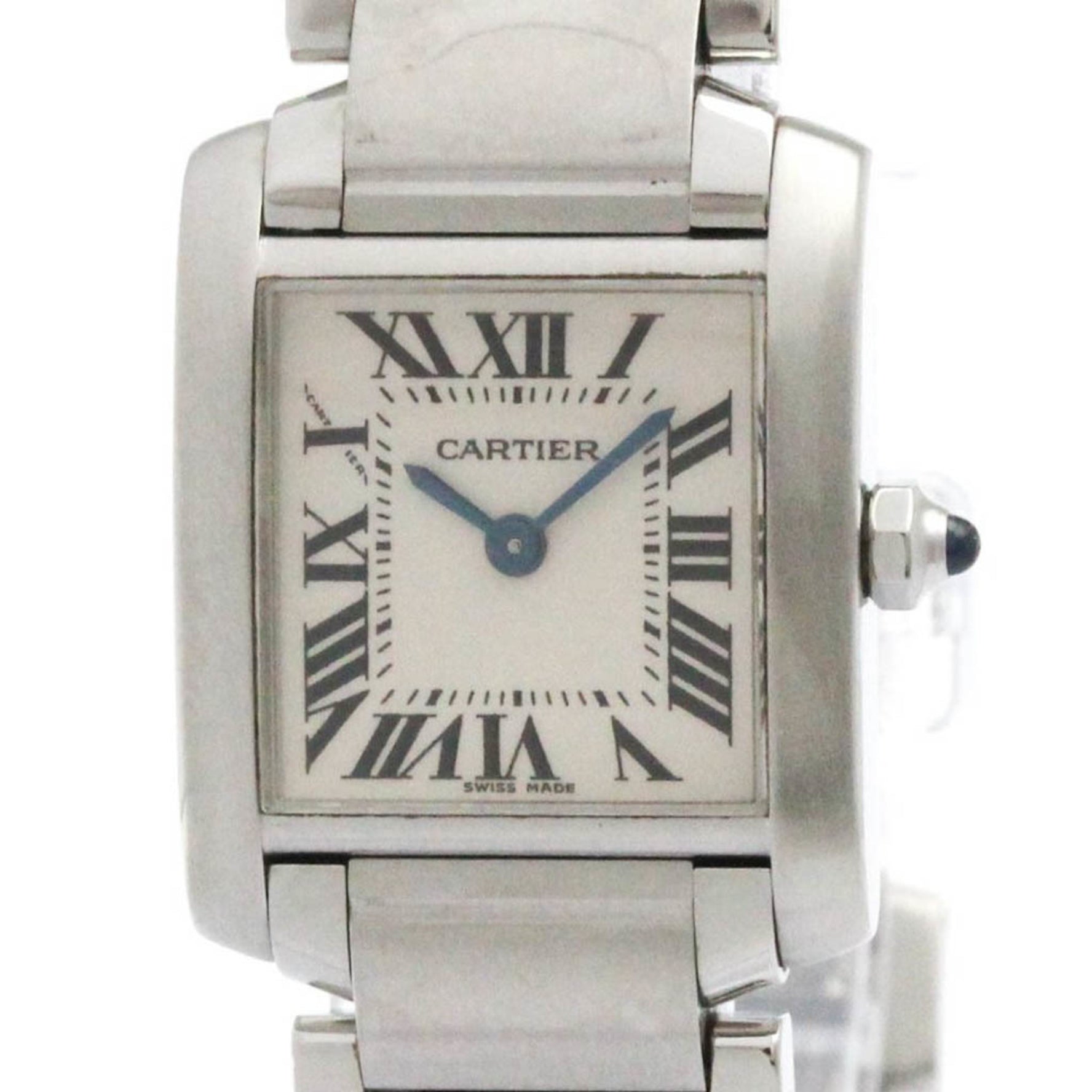 CARTIER Tank Francaise Steel Quartz Ladies Watch Polished