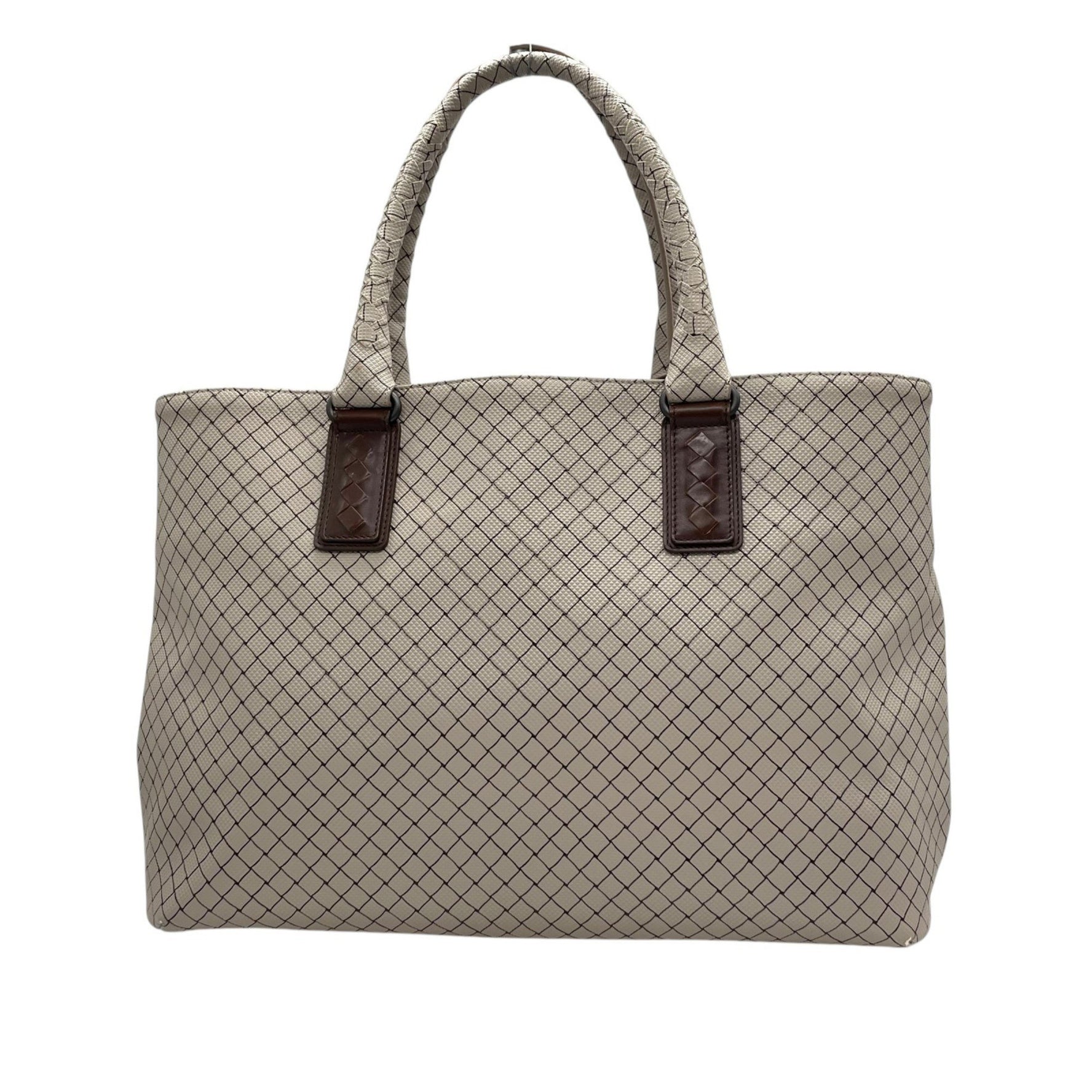 BOTTEGA VENETA Marco Polo Intreccio Jet Tote Bag, Handbag, Gray, Brown, Black Hardware, Men's, Women's, A