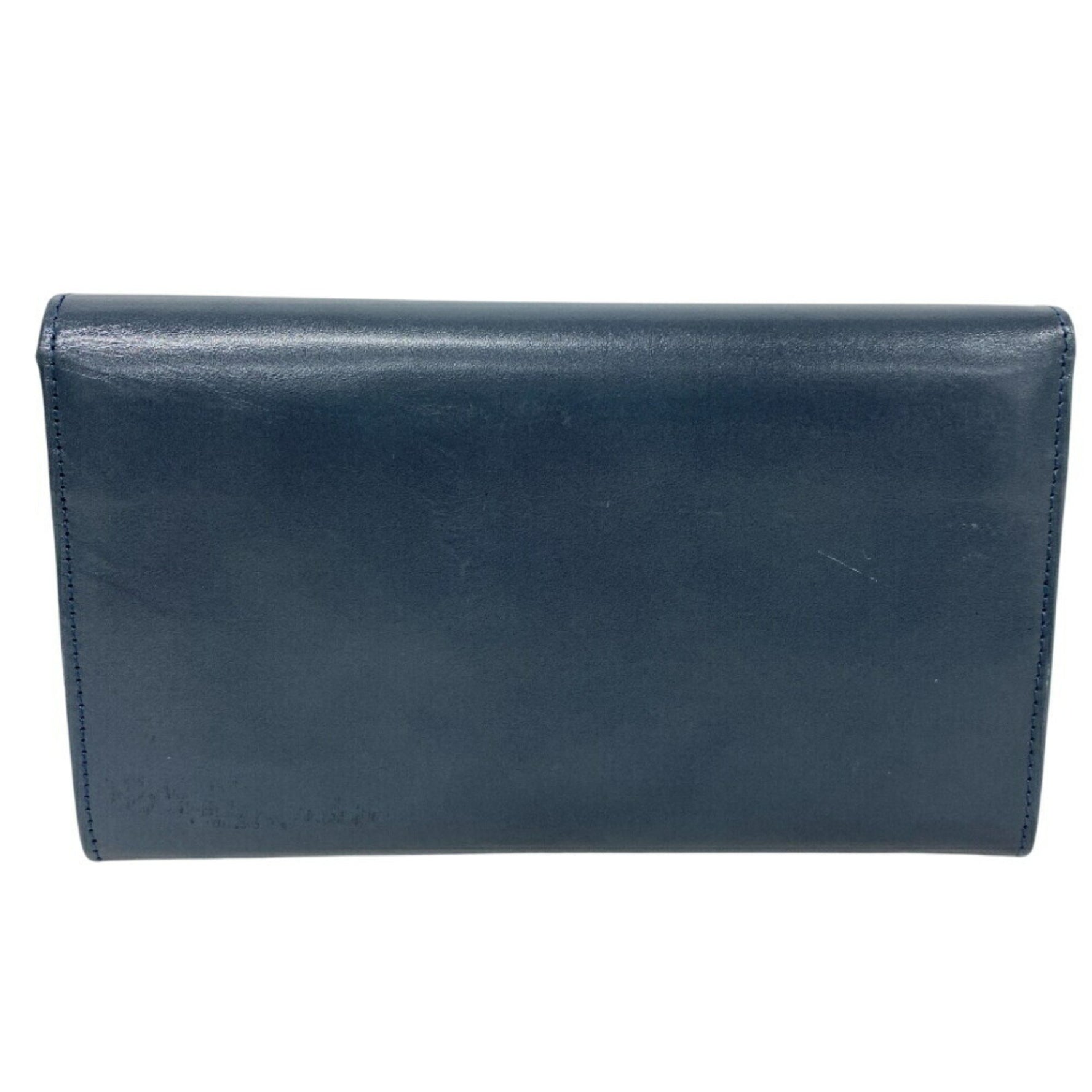 PRADA Louis Vuitton Wallet Vitello Long Card Coin Purse Wallet/Coin Case Blue Women's Men's