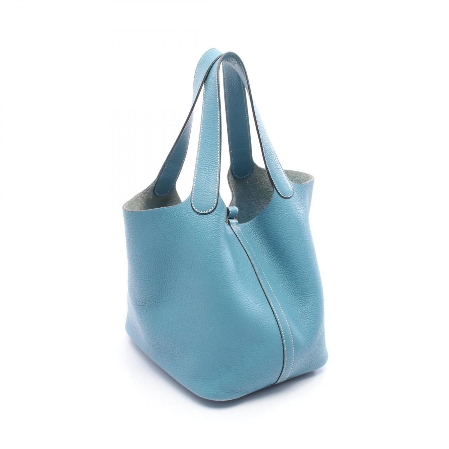 Hermes Hermès Picotin MM Jean Handbag, Leather, Taurillon Clemence