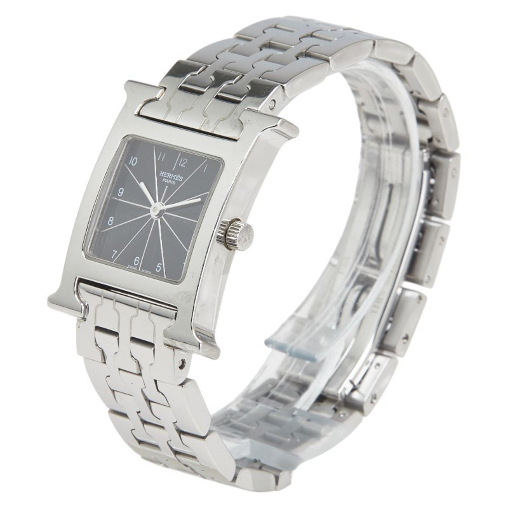 Hermès H Watch Quartz with Dial and Stainless Steel