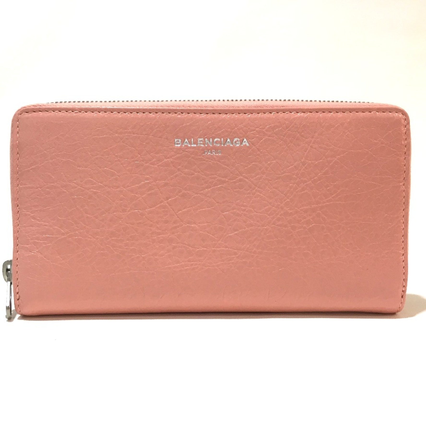 Balenciaga Exclusive Zip Around Long Wallet Long Wallet Pink Beige