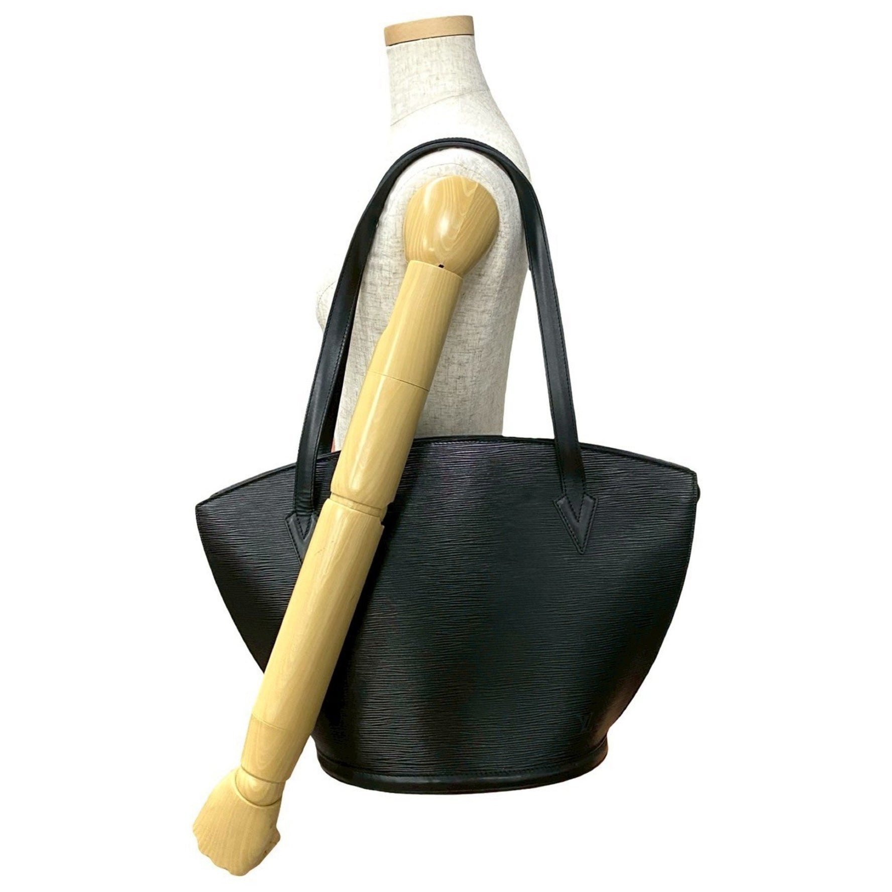 Louis Vuitton Saint-Jacques Shopping Epi Leather Tote Bag/Semi-Shoulder Bag in Noir, 473-8