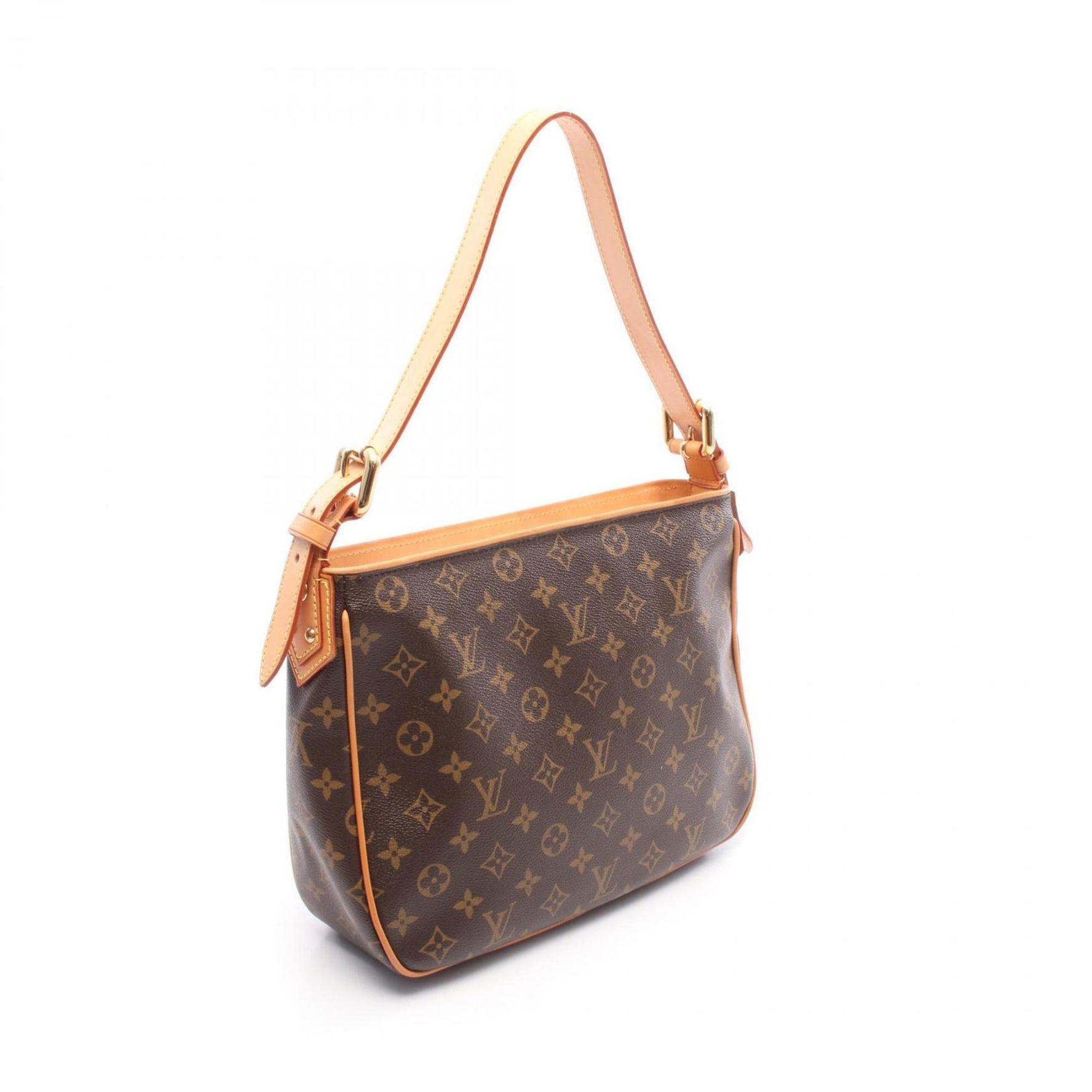 Louis Vuitton Hudson GM Shoulder Bag in Coated Canvas and Leather with Monogram Design, Brown