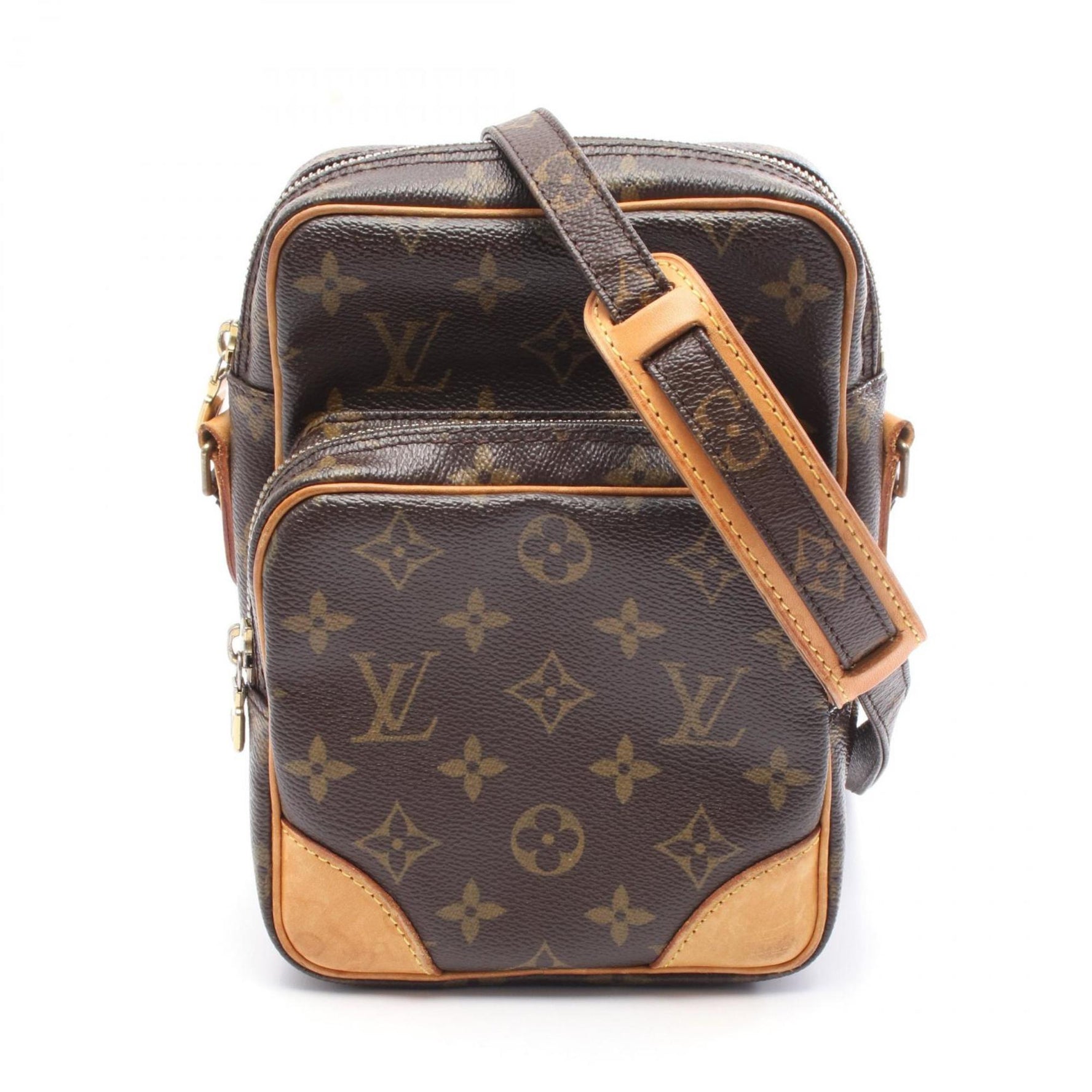 Louis Vuitton Amazon Monogram Shoulder Bag Coated Canvas Leather