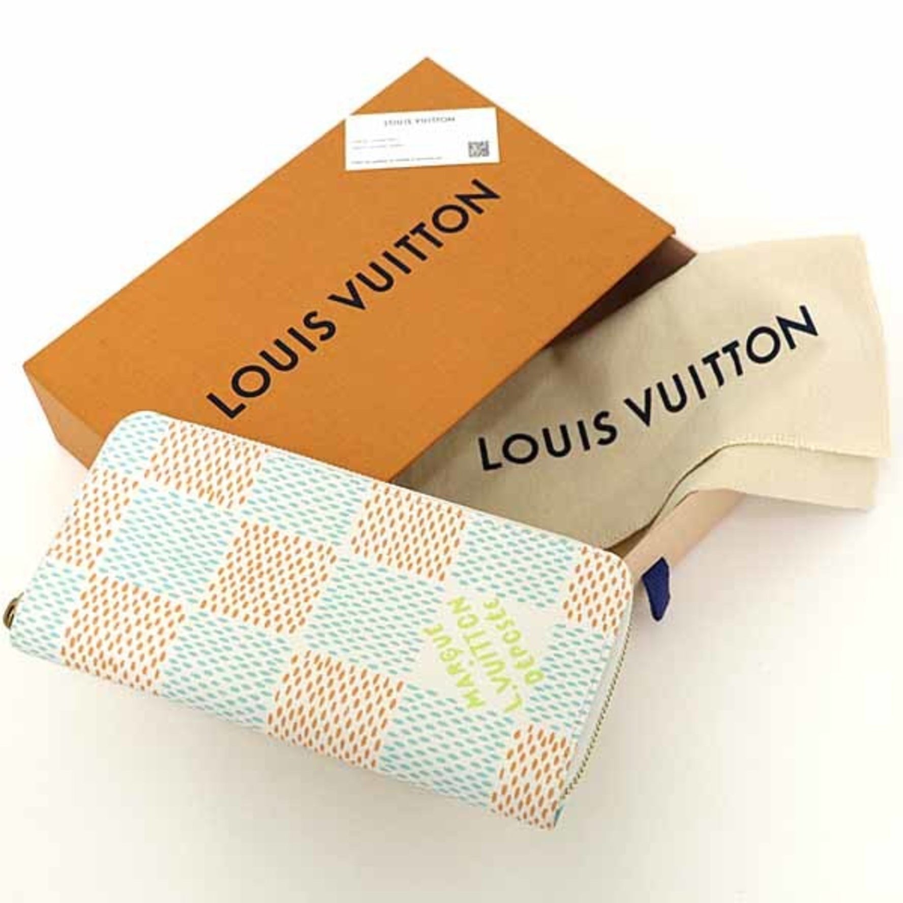 Louis Vuitton Zippy Wallet Vertical Round Long Damier Heritage A