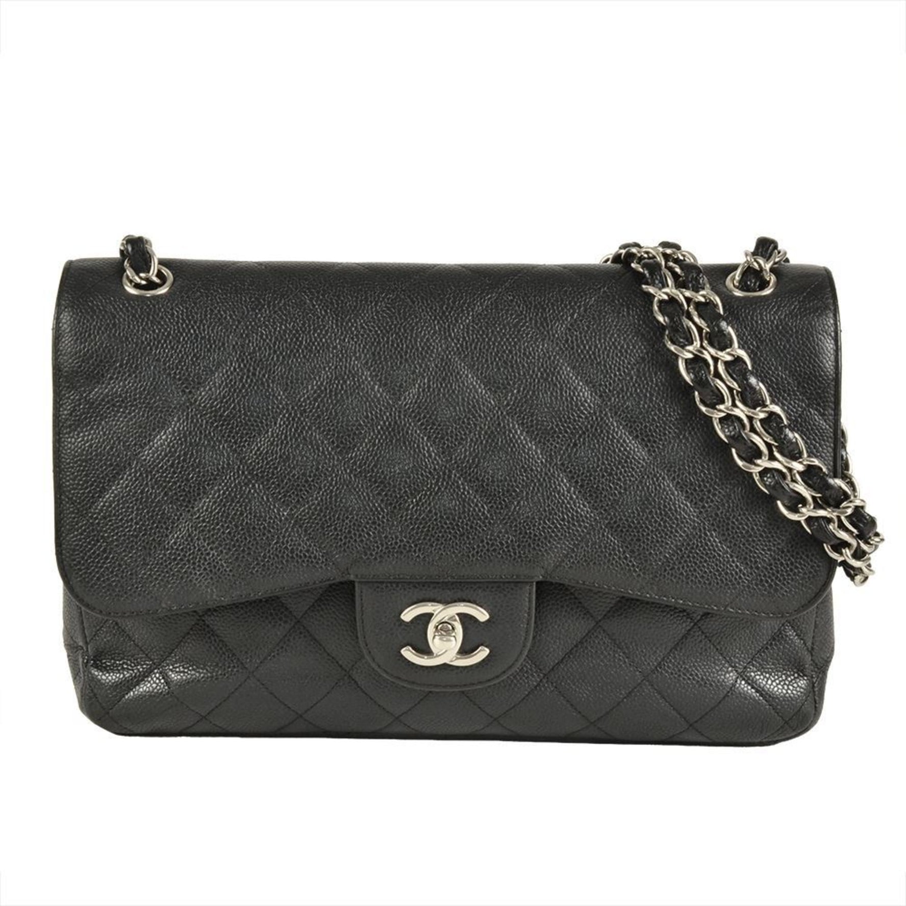 CHANEL Matelasse 30 Shoulder Bag Caviar Skin Double Flap Large Size 16 Series