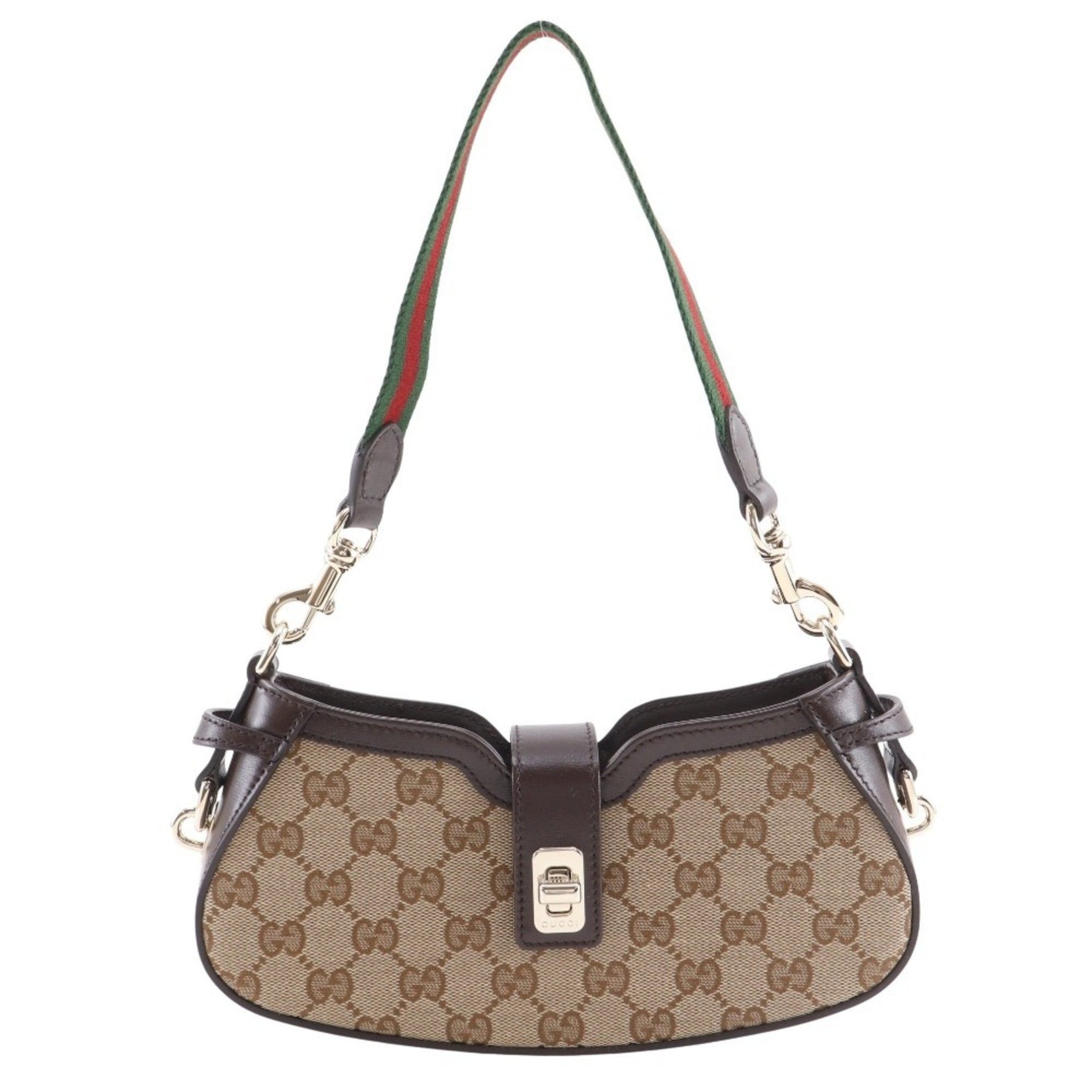 Gucci Moonside Shoulder Bag in GG Canvas with Turnlock, Unused
