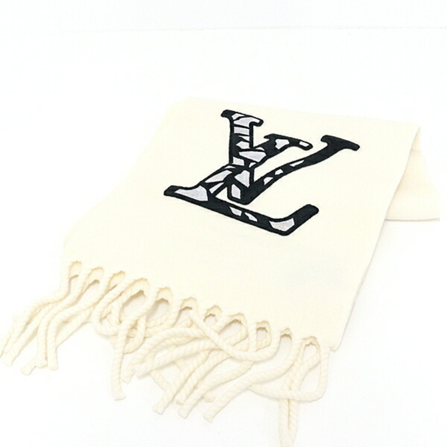 Louis Vuitton SKI Scarf LV Ice Cream Wool M79377 Long Patch