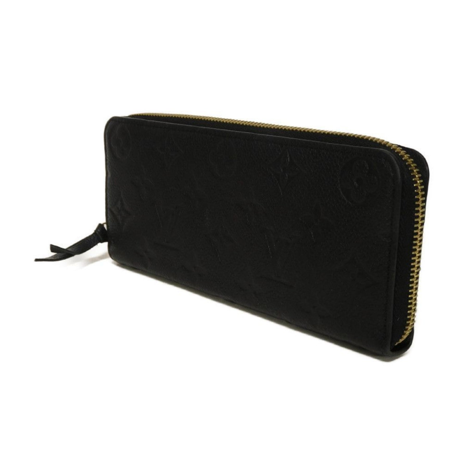 Louis Vuitton Long Wallet, Portefeuille Clemence, LV Black Round RFID Monogram Empreinte Noir, Men's and