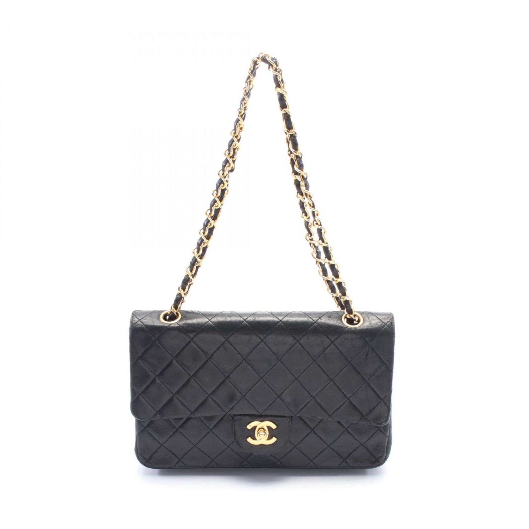 CHANEL Matelasse W-flap shoulder bag lambskin (sheepskin)