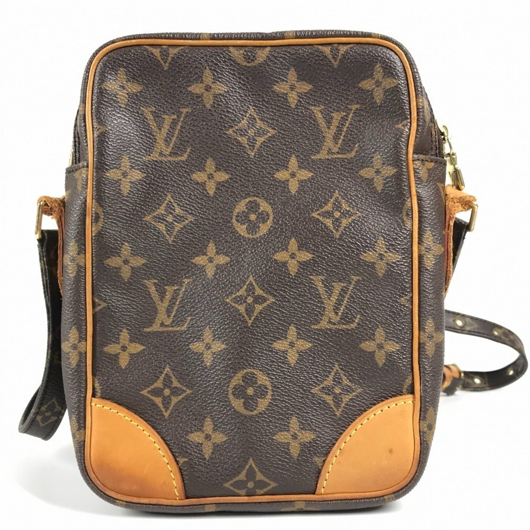 LOUIS VUITTON Monogram Amazon Pochette Shoulder Bag in Canvas, Unisex, Brown