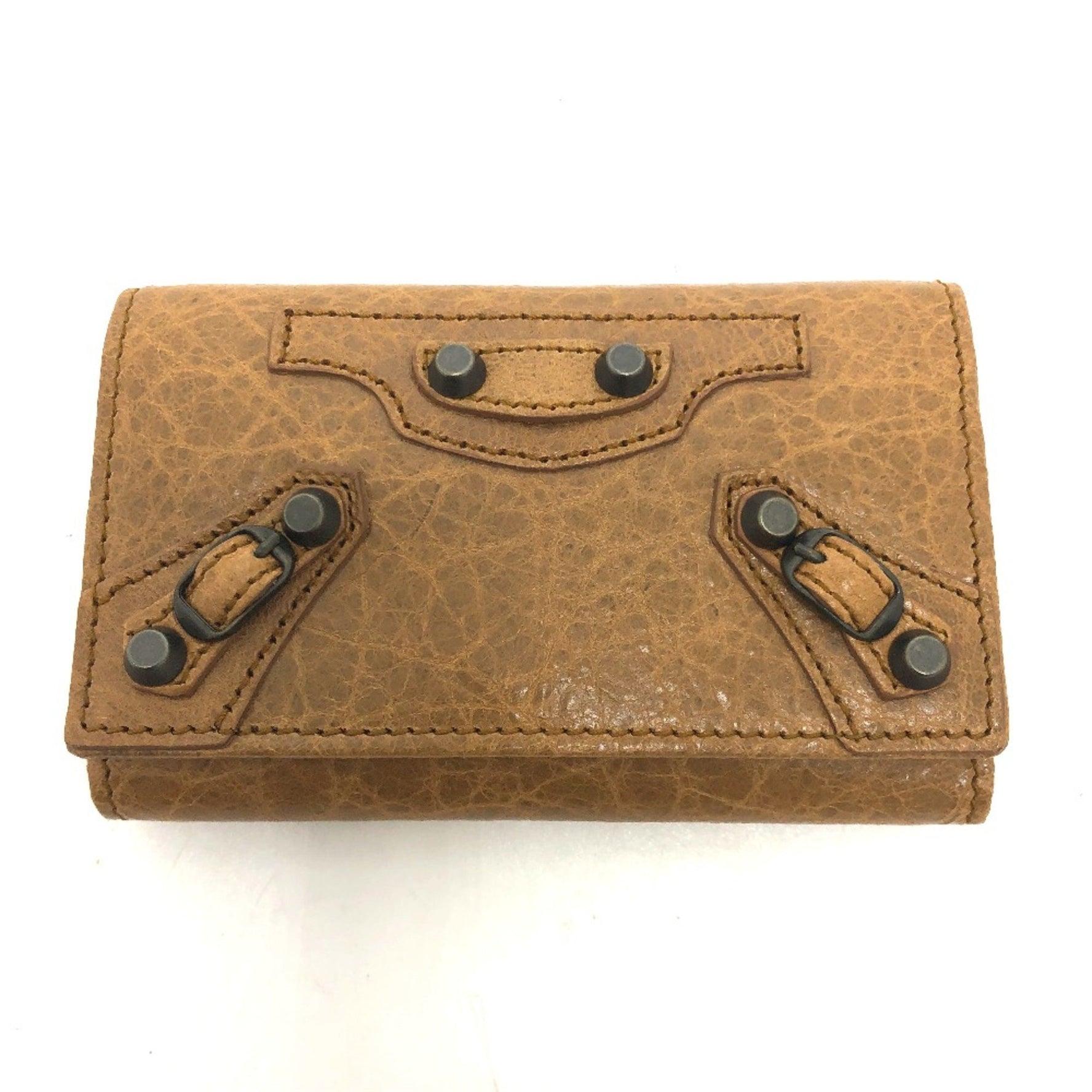 Balenciaga accessories/studs 6-Ring Accessory Key Case Brown