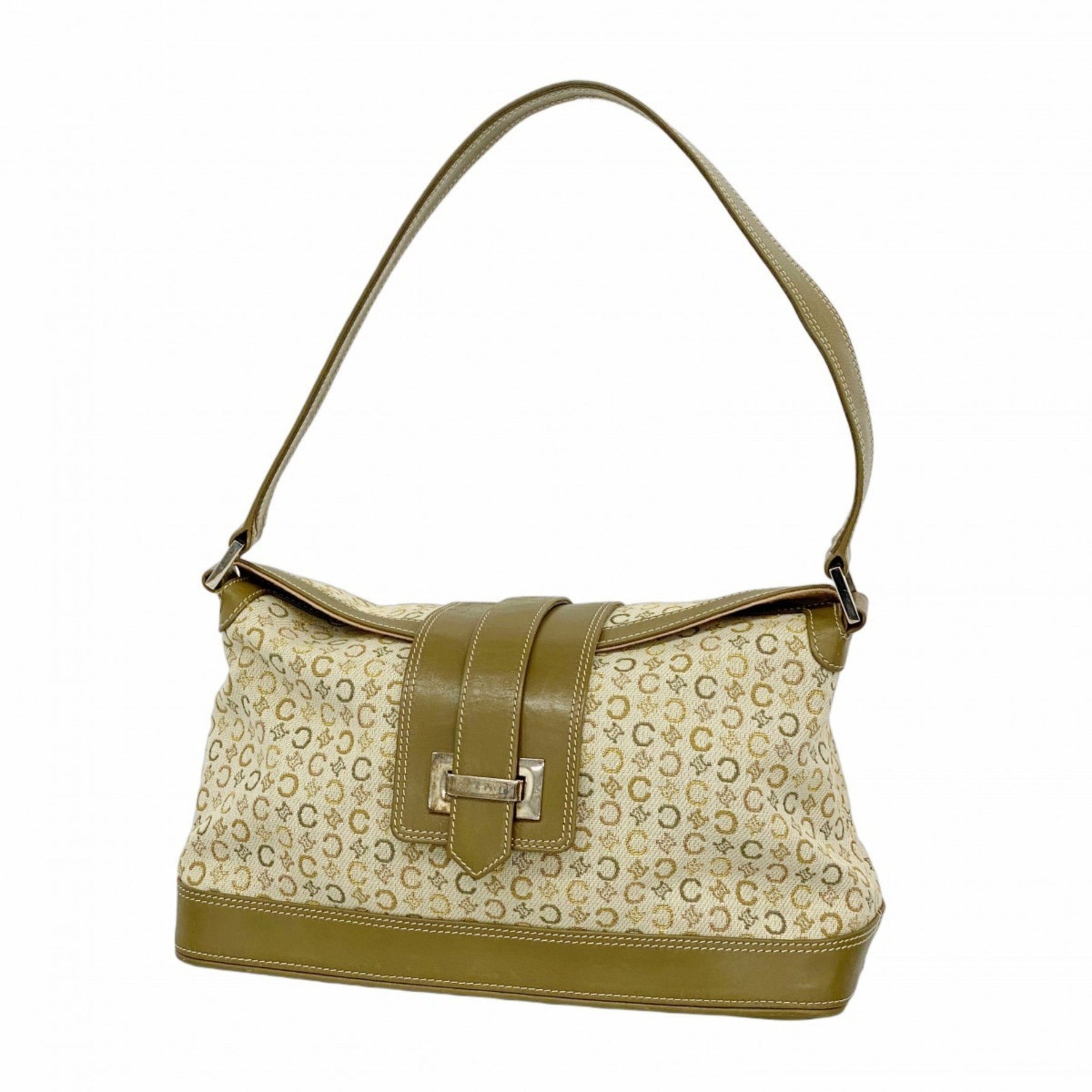 Celine handbag C Macadam canvas khaki brown