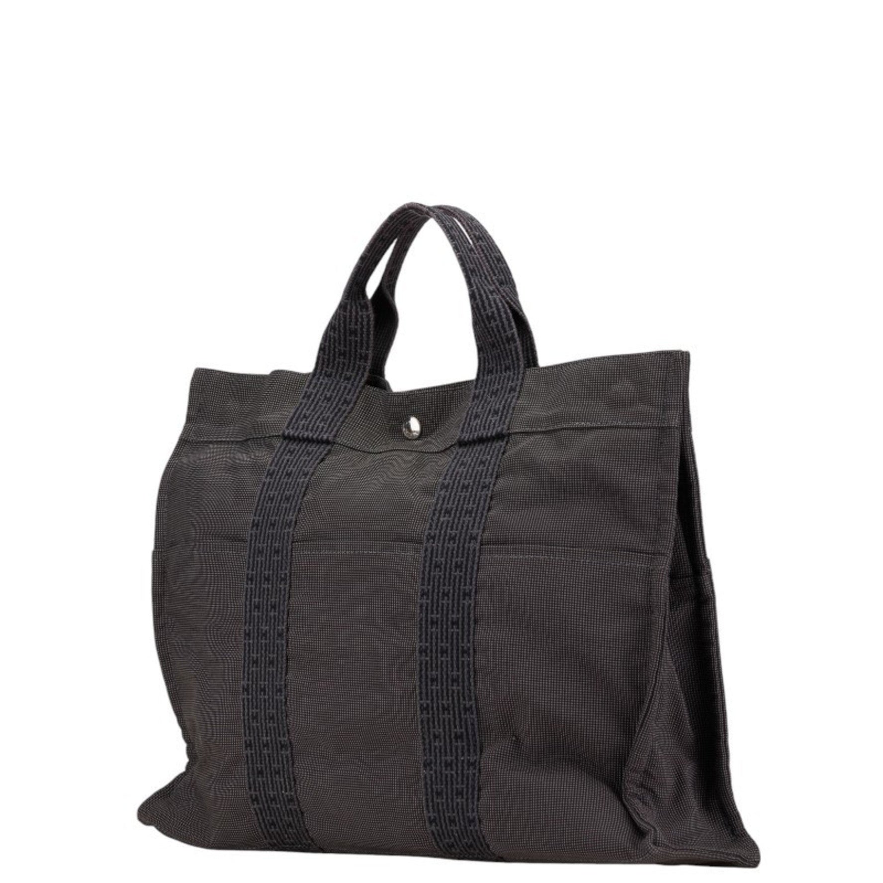 Hermes Air Line MM Tote Bag Grey Canvas Women's HERMES