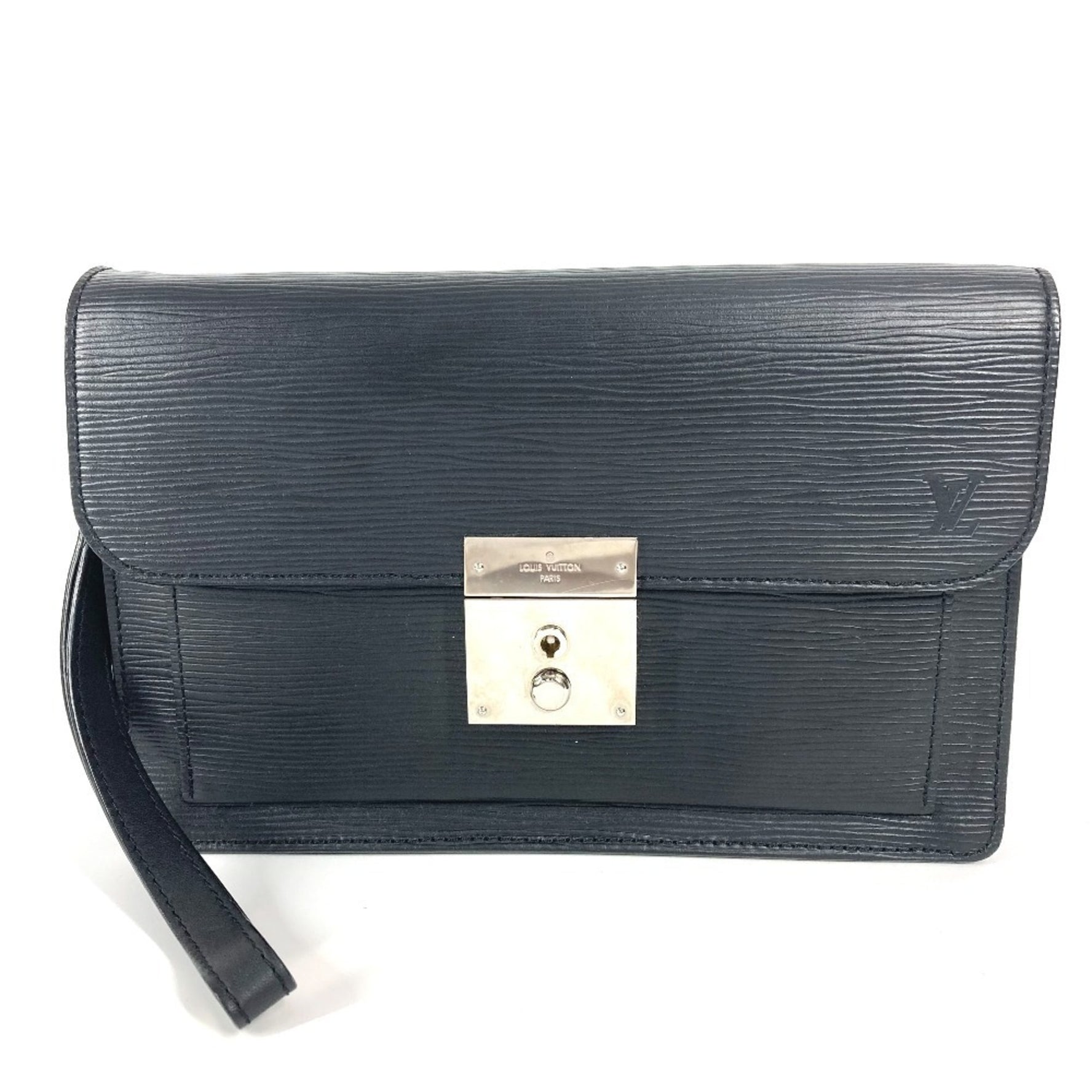 Louis Vuitton Epi Neo Bellaia Bag, Second Pouch, Clutch Bag with Strap, Leather, Men's, Noir, Black