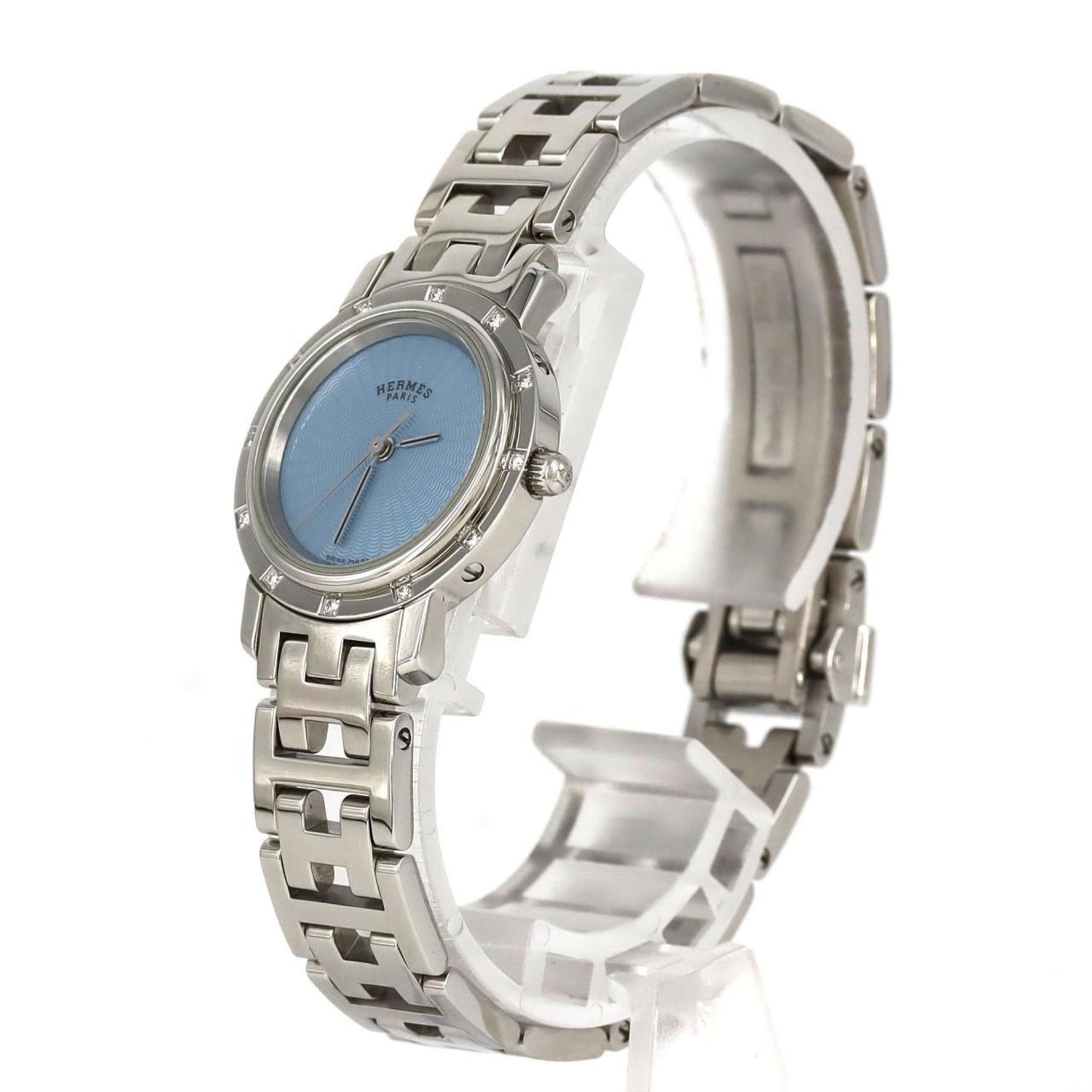 Hermès Clipper Nacle Stainless Steel Quartz Watch