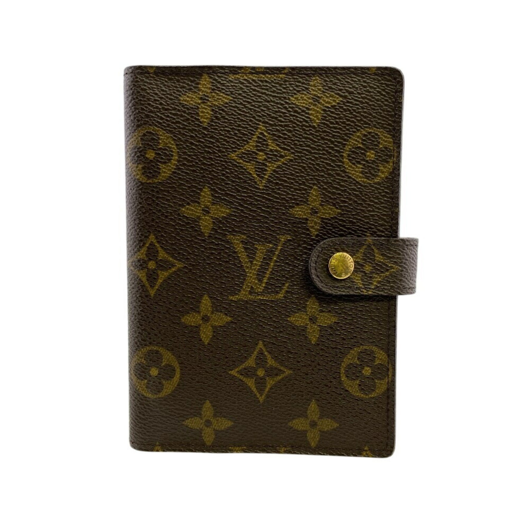 LOUIS VUITTON R20005 Agenda PM Monogram Planner Cover, Premium Genuine Leather, Brown, Unisex