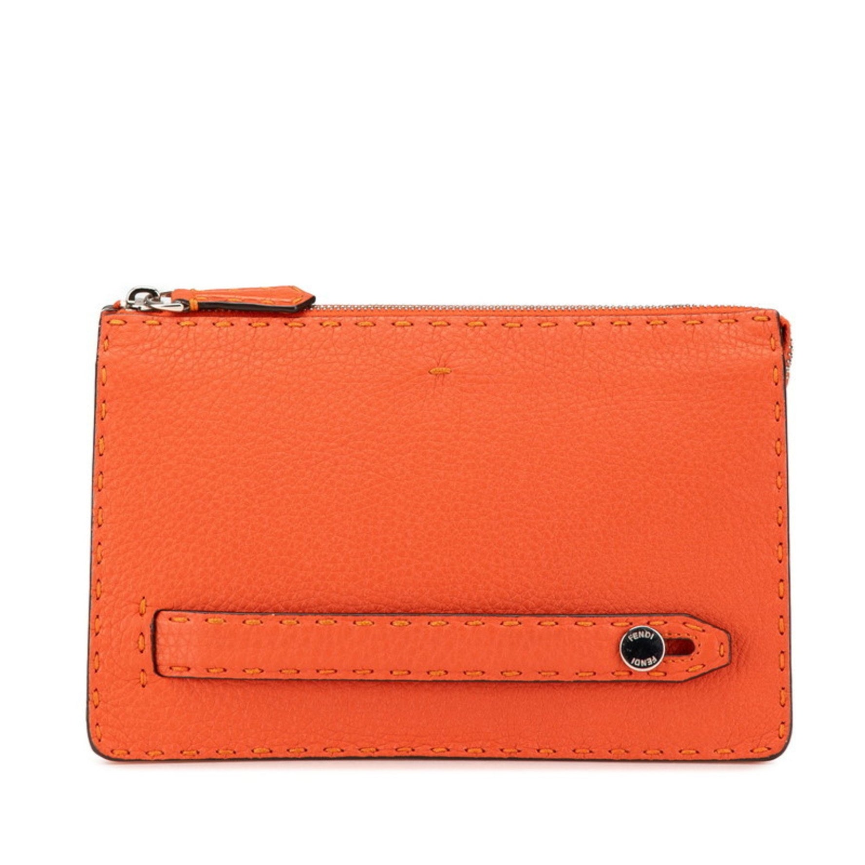 FENDI Selleria Clutch Bag Second Leather