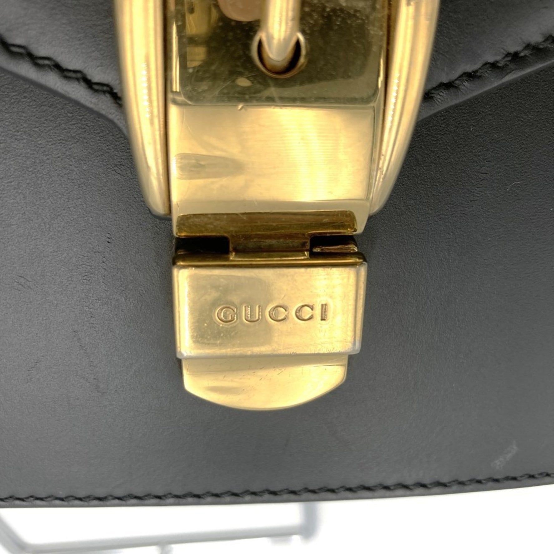 GUCCI Sylvie Shoulder Bag, Sherry Line Chain, Leather