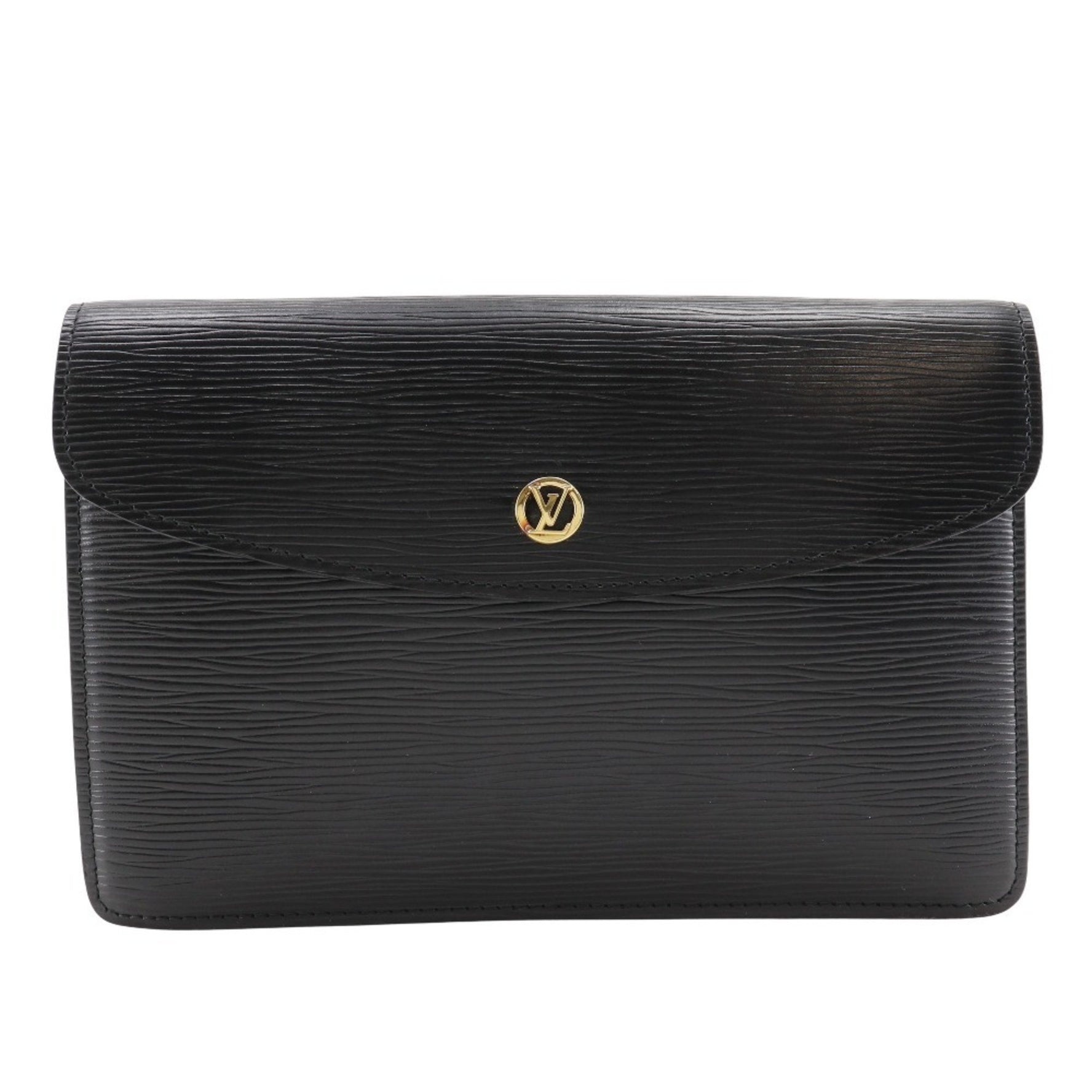 Louis Vuitton Montaigne 23 Clutch Bag Second Epi Leather 1995 Snap Button Unisex