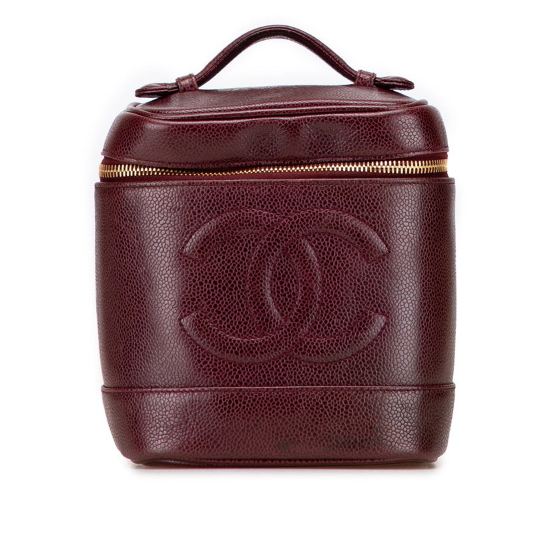 Chanel Coco Mark Vanity Bag, Wine Red Caviar Skin