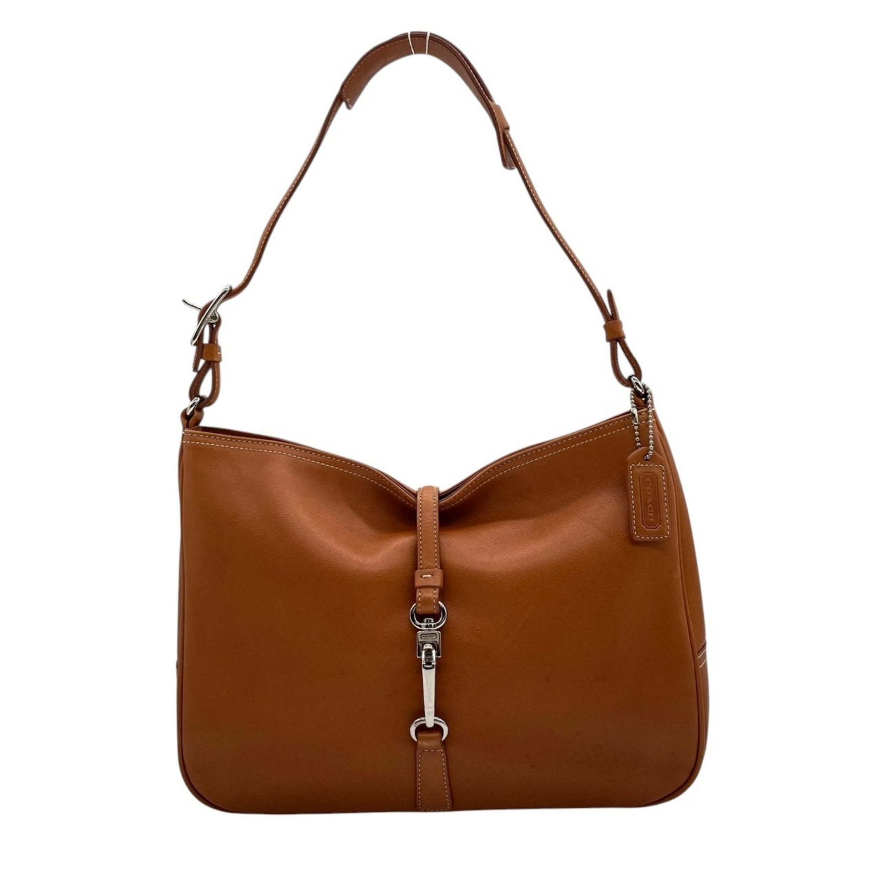 COACH Shoulder Bag 7778, Brown Camel Leather, One-Shoulder Bag, Size