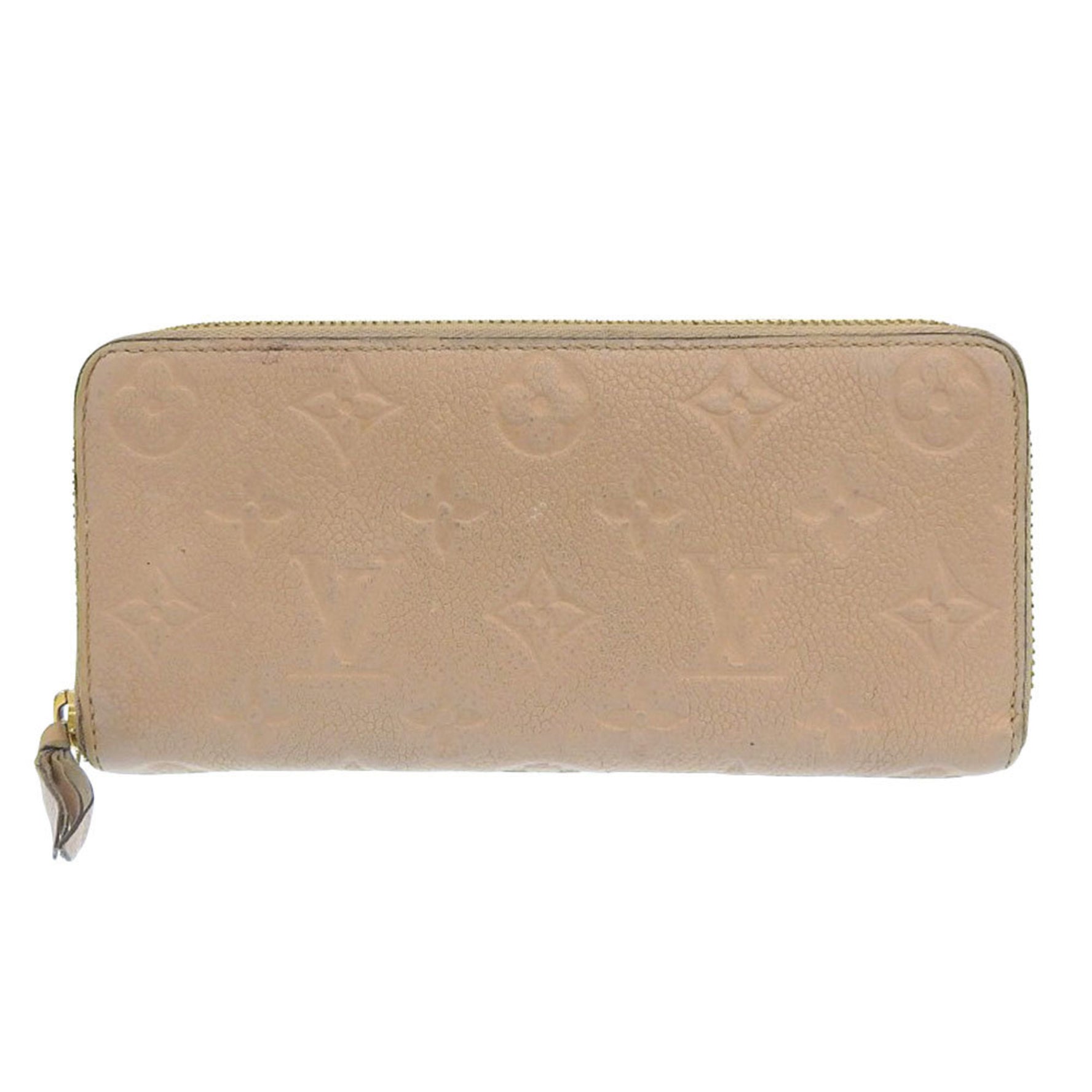 Louis Vuitton Monogram Empreinte Portefeuille Clemence Round Long Wallet Dune