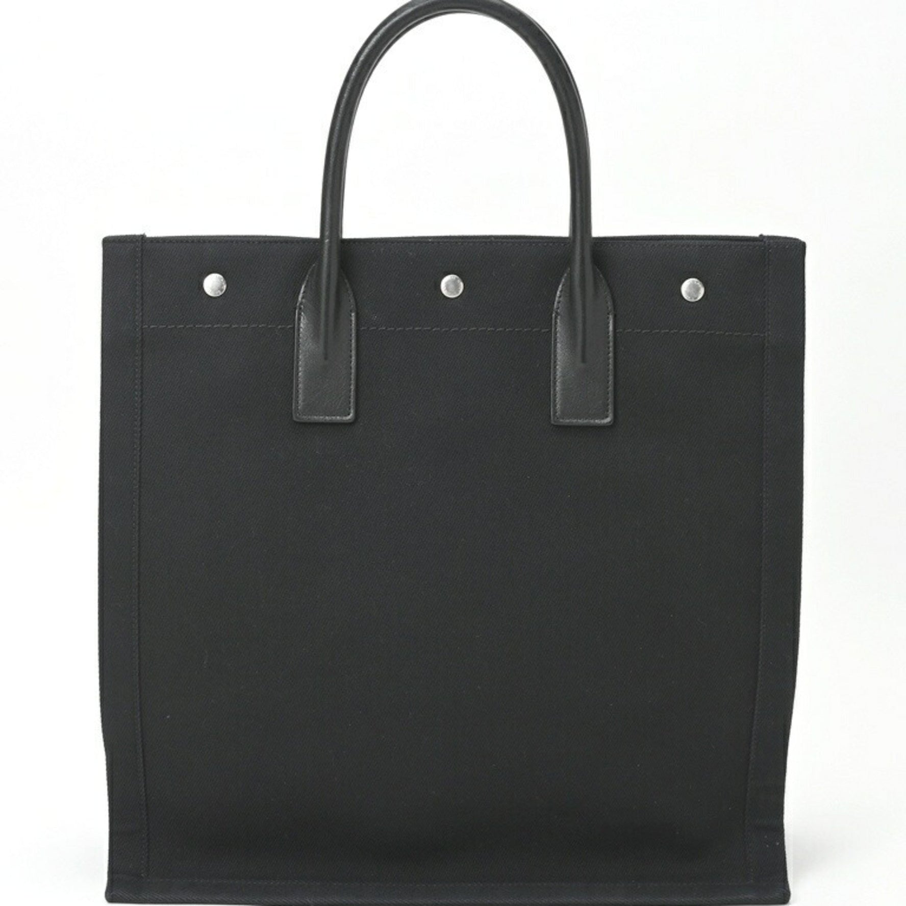 Saint Laurent SAINT LAURENT Rive Gauche Tote Bag Canvas Black S-157033