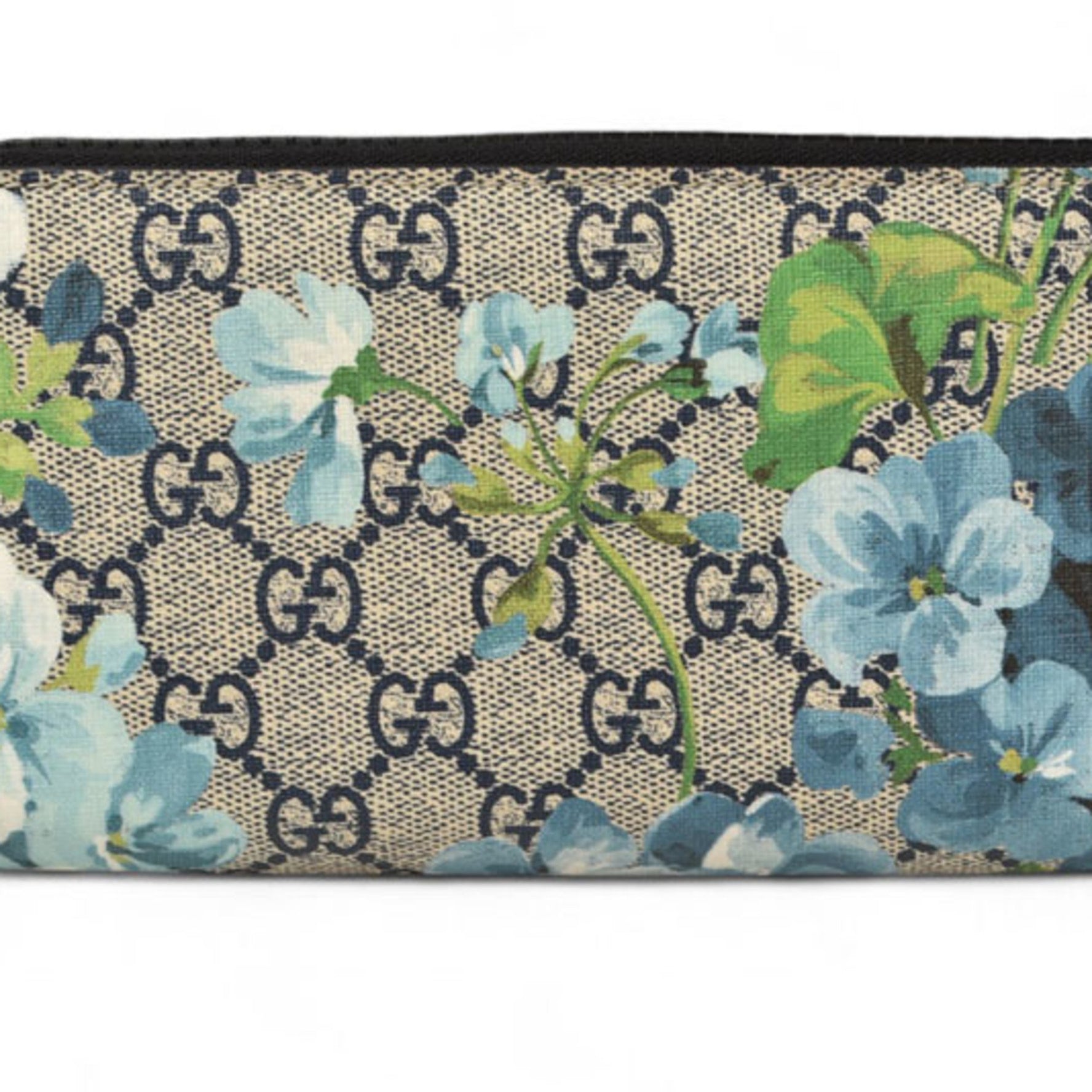 Gucci GG BLOOMS Supreme Canvas Long Wallet 8499 Blue Beige