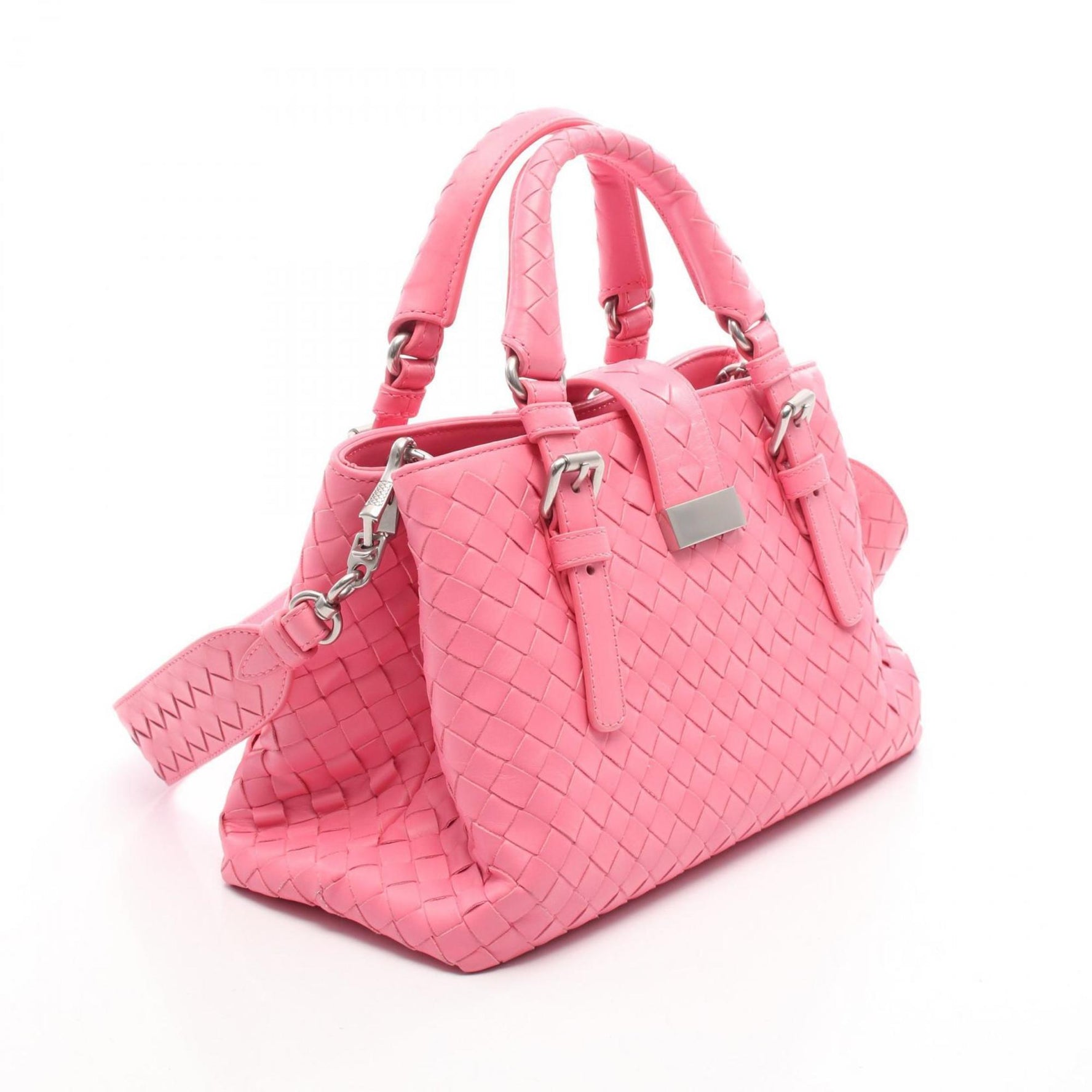 Bottega Veneta Intrecciato Roma Bag, Leather Handbag