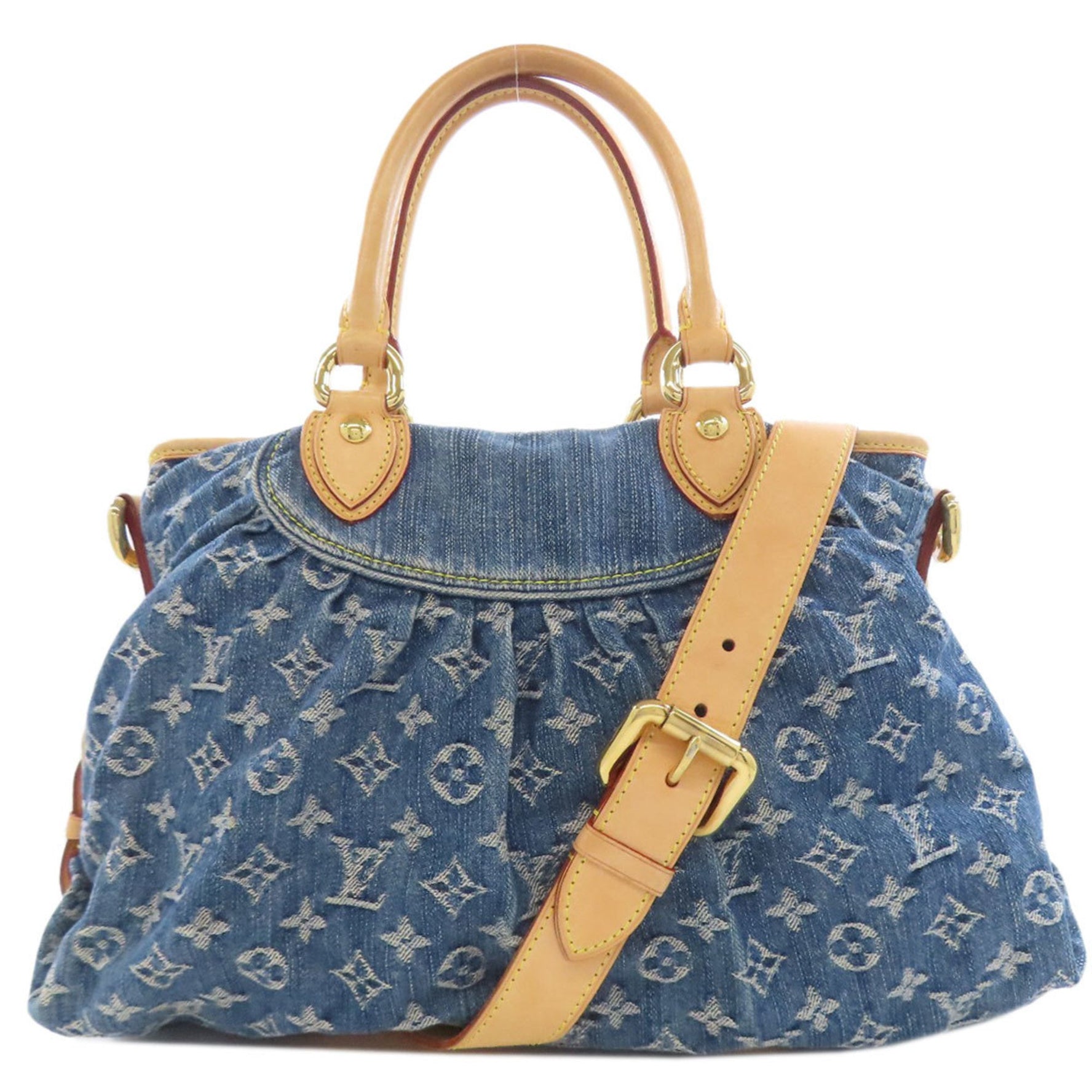 Louis Vuitton Neocavi MM Handbag Denim LOUIS VUITTON